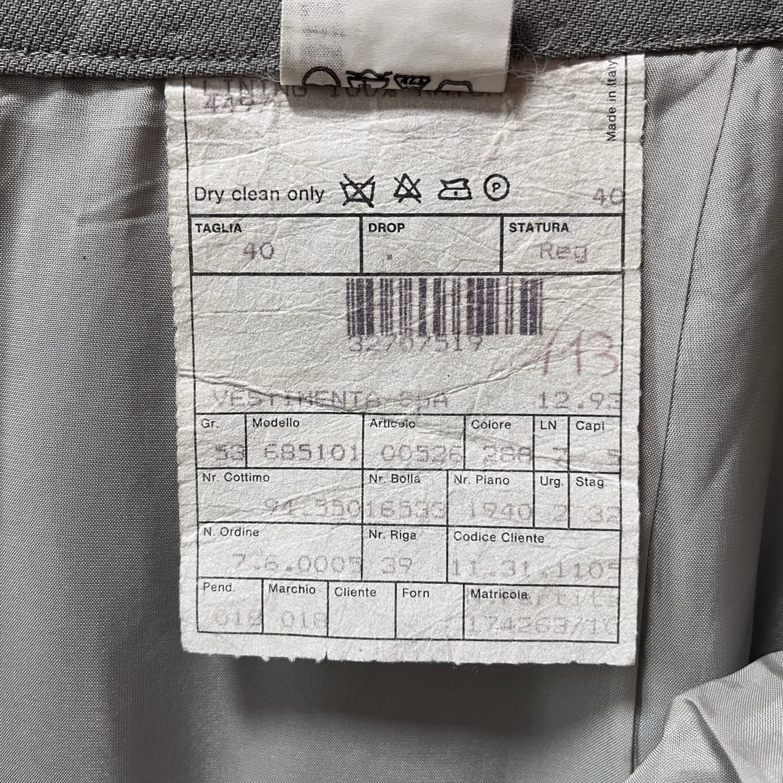 올드 조르지오 아르마니 메인라인 울 트윌 미디 스커트 상품이미지9