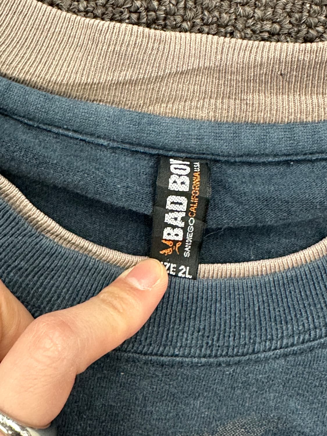 2XL)BAD BOY vintage 그래픽 자수 레이어드 롱슬리브 상품이미지6