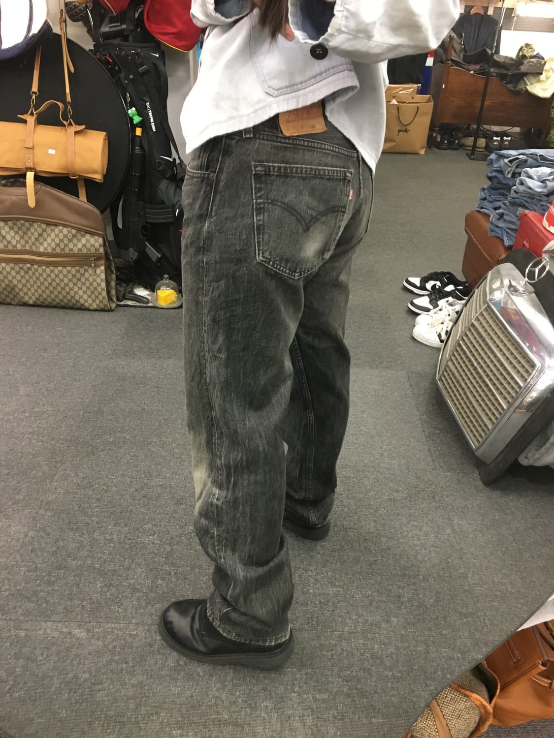 90s Levis 리바이스 501 흑청 데님팬츠 상품이미지4