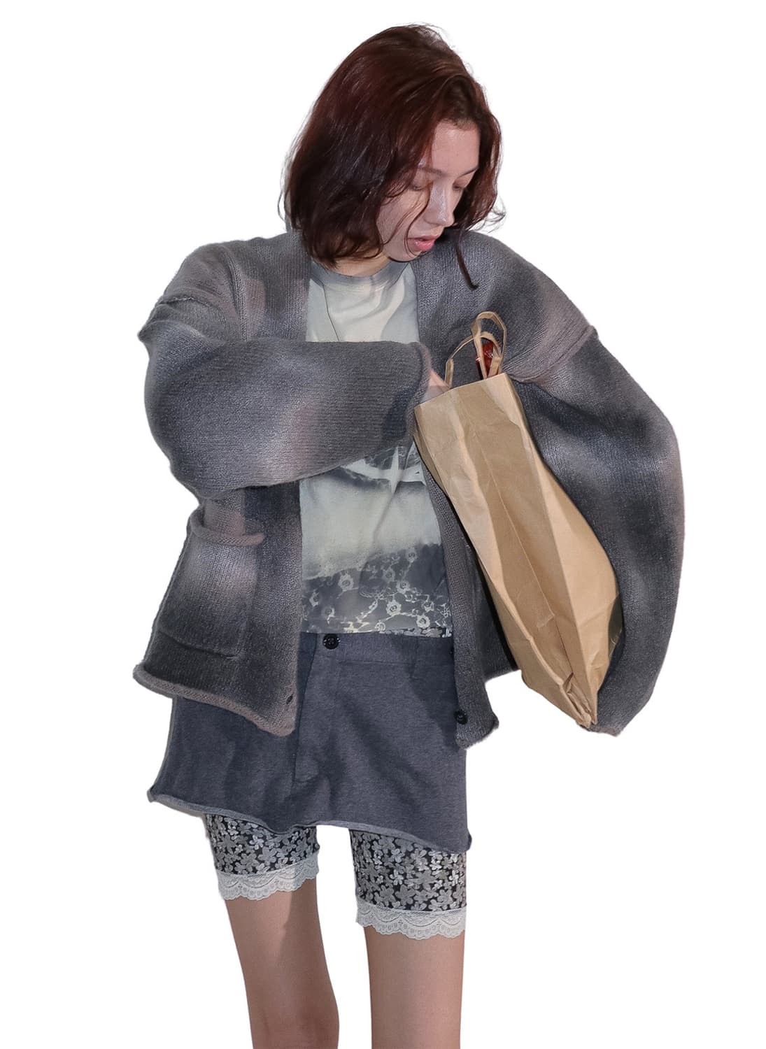 [F]퍼버즈 25fw Spray Drawing 울 가디건 상품이미지3