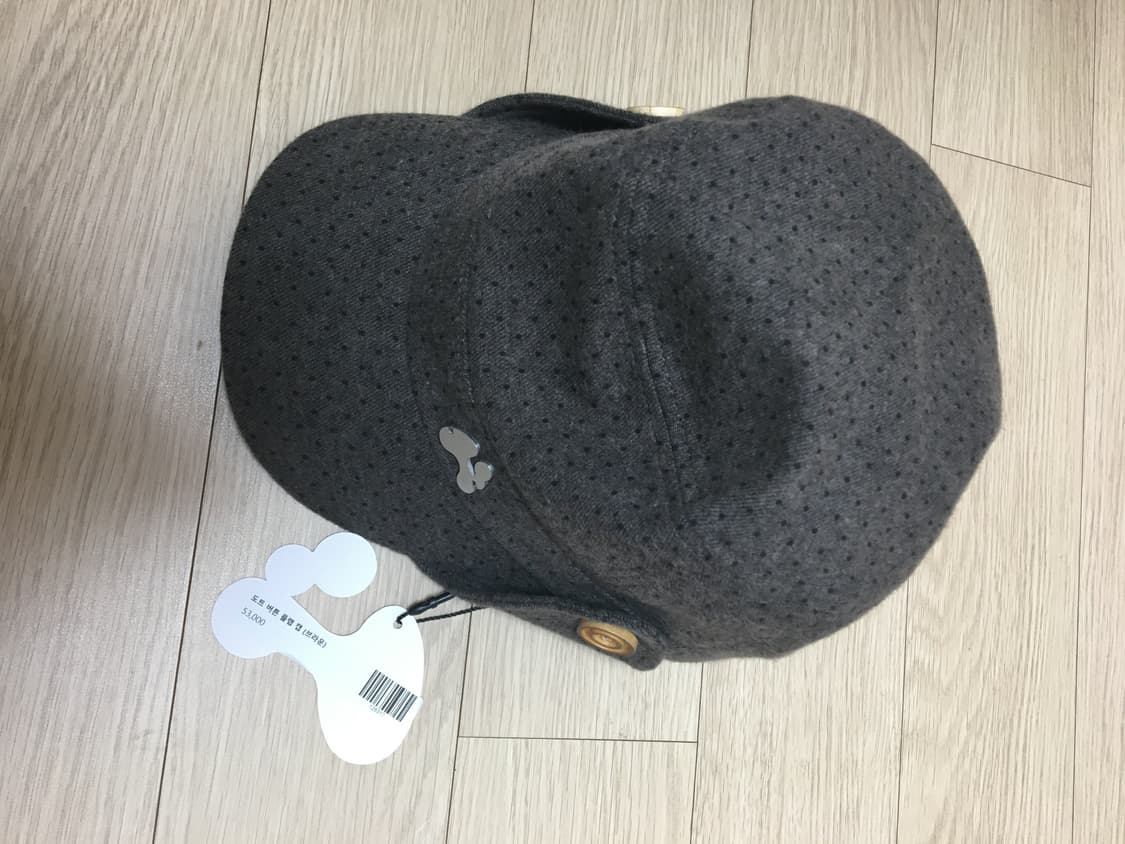 허그유어스킨 도트 버튼 플랩 캡 (브라운) 상품이미지2