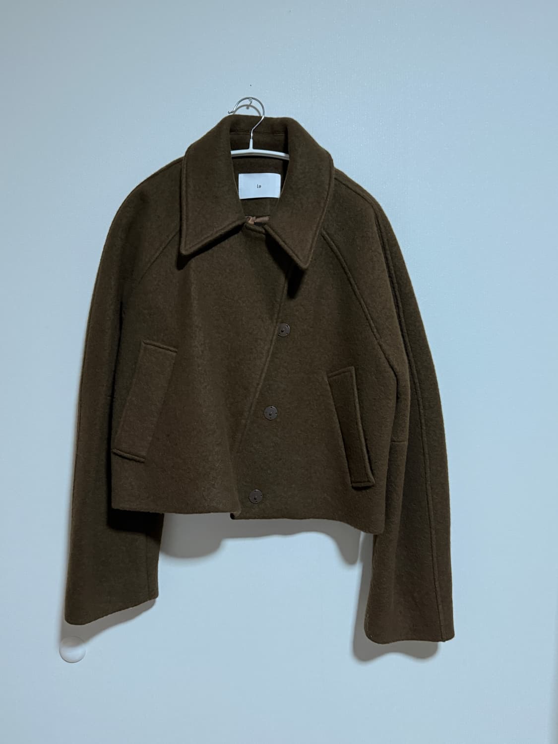 Le 르 브라운 알파카 숏 크롭 코트 상품이미지3