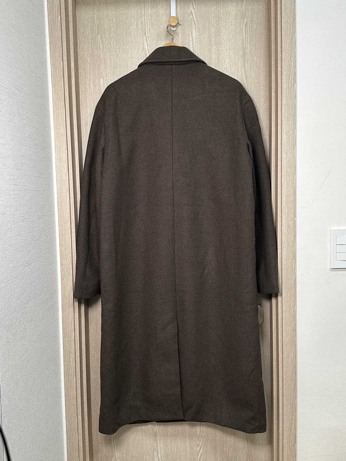 새상품) 쿠어 MTR 울캐시미어 오버핏 더블코트 멜란지브라운m/105 c 상품이미지4