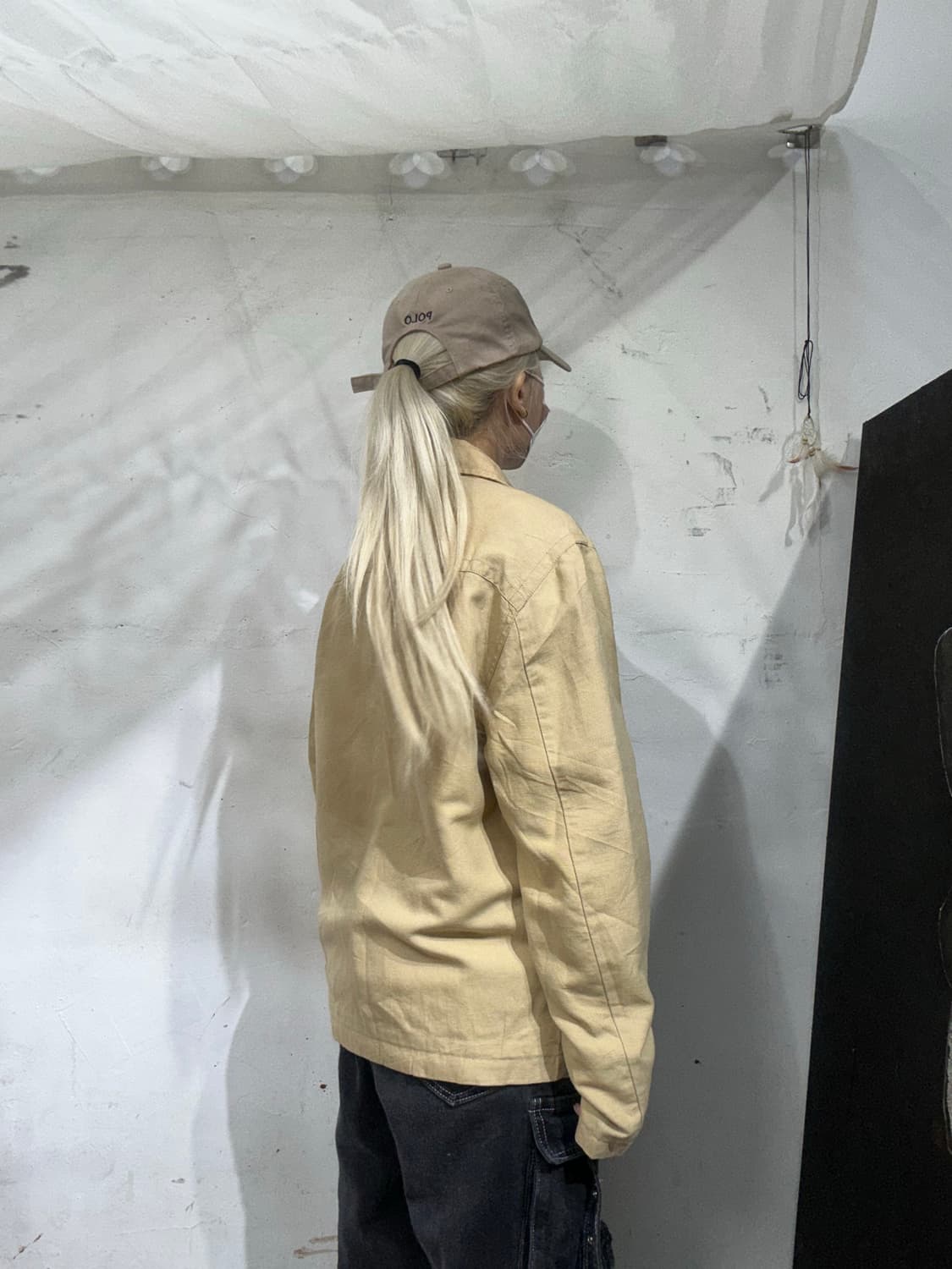 일본 빈티지 갭 베이지 블루종 잠바 자켓 XS 상품이미지3