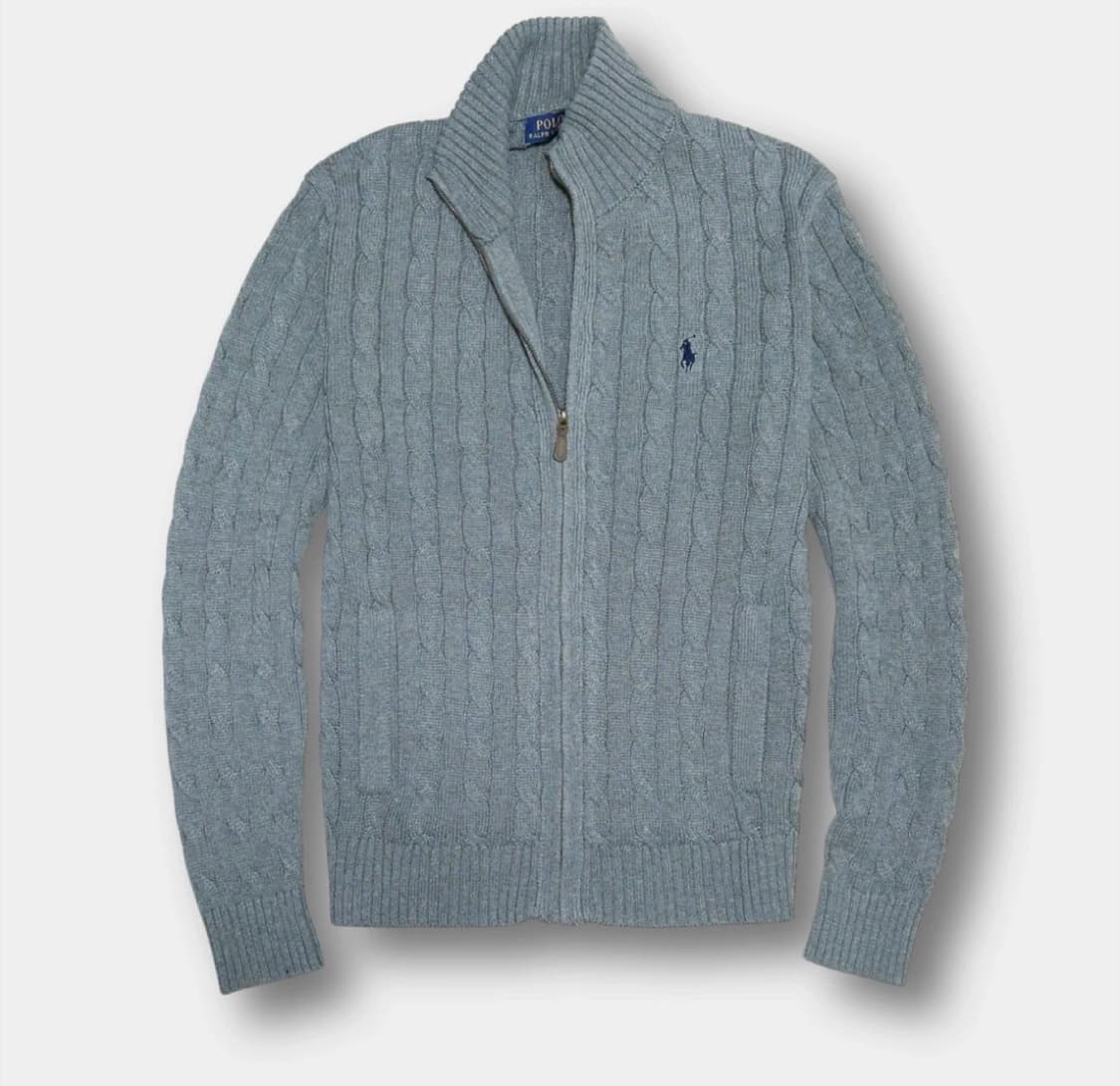 [정품 새상품]폴로 남성 꽈배기 풀집업 니트 스웨터 2color 상품이미지6