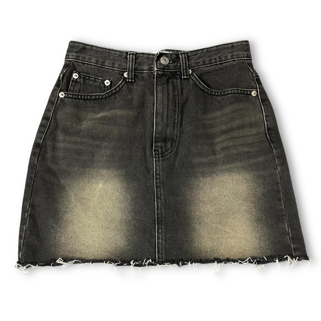 (26) 오즈브릿지 그레이 워싱 데미지 미니 스커트 S 상품이미지1