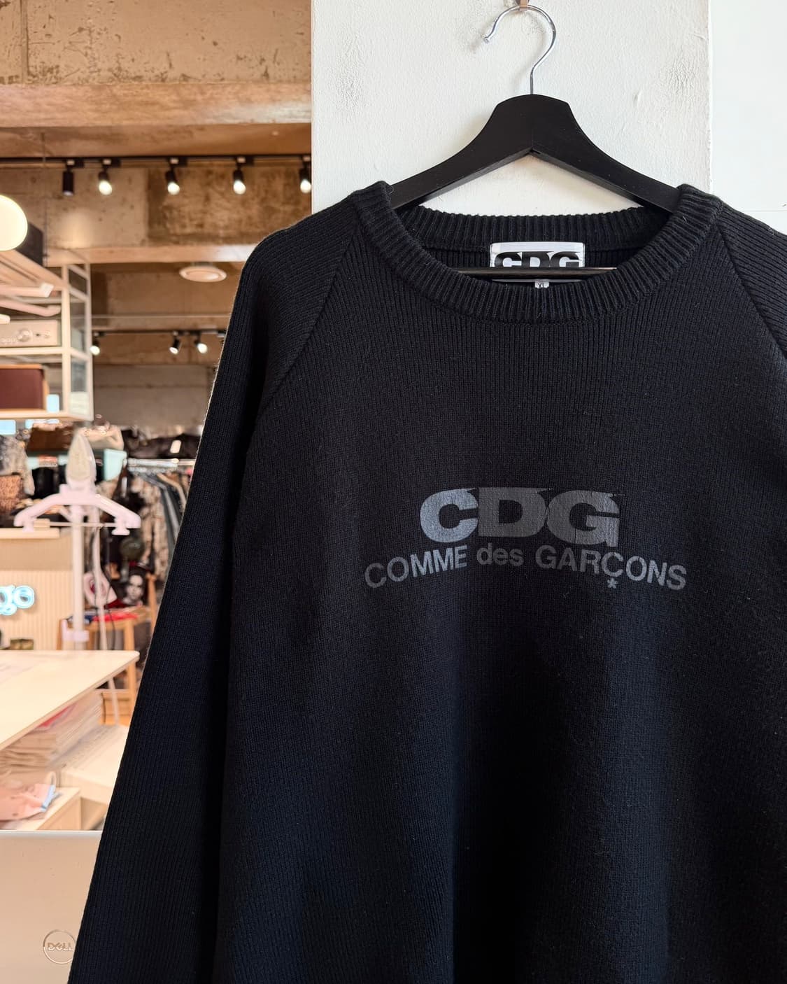 cdg 블랙 라운드넥 스쿨 풀오버 니트 상품이미지4