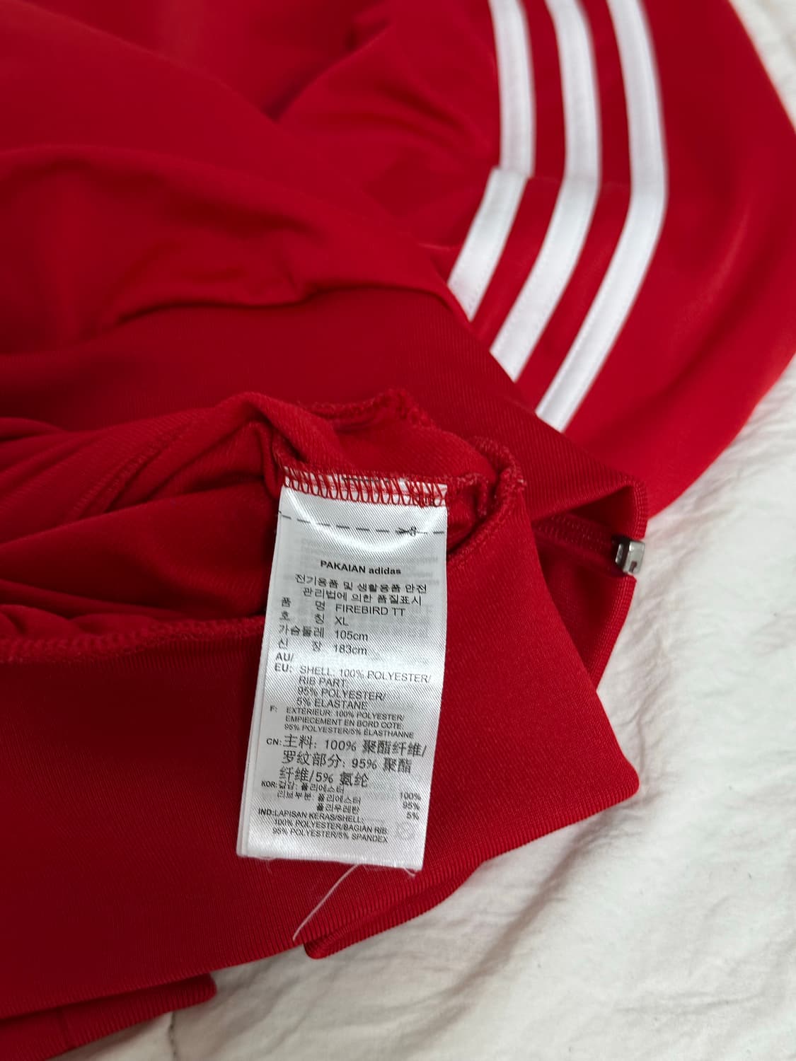 아디다스 파이어버드 져지 레드 라지 상품이미지4