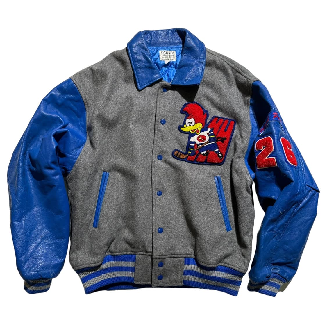 Kansai University  울레더 바시티 자켓 상품이미지1