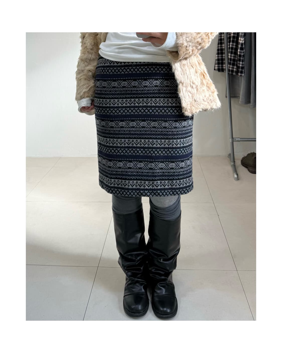 빈티지 미디 스커트 상품이미지1