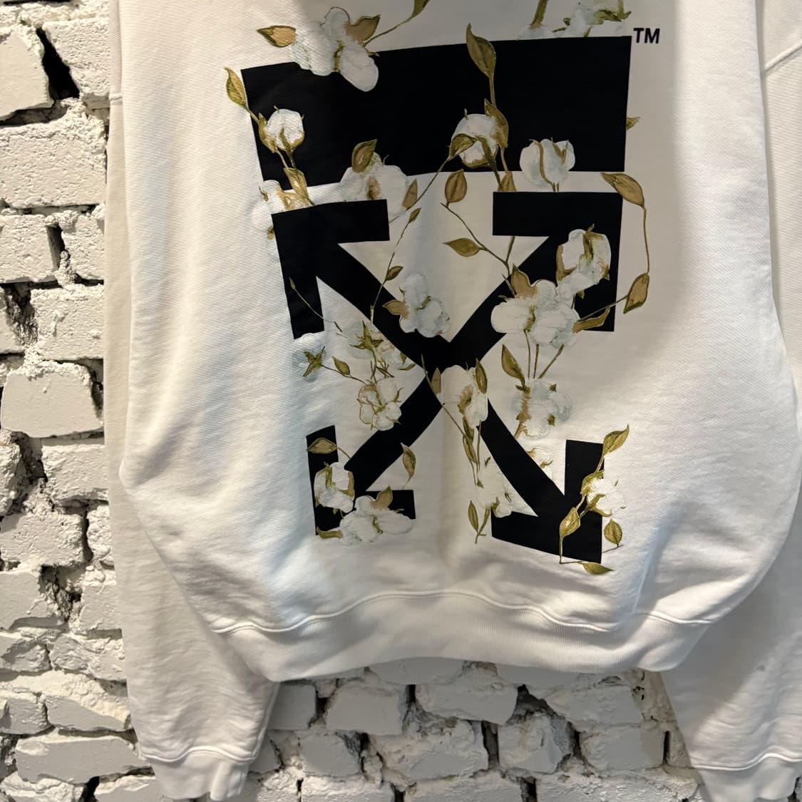 오프화이트 플라워 백로고 후드티 상품이미지2