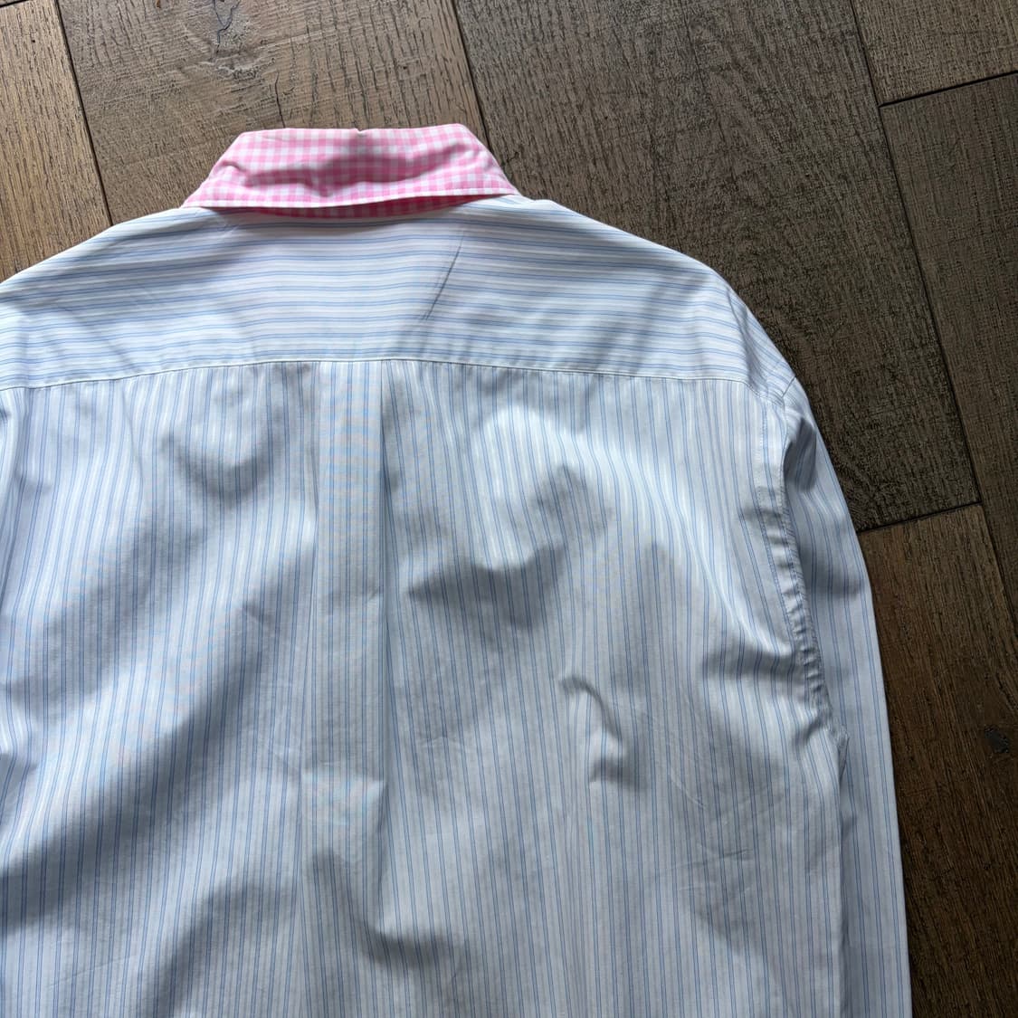 Check Collar Detail Stripe Shirts 상품이미지7