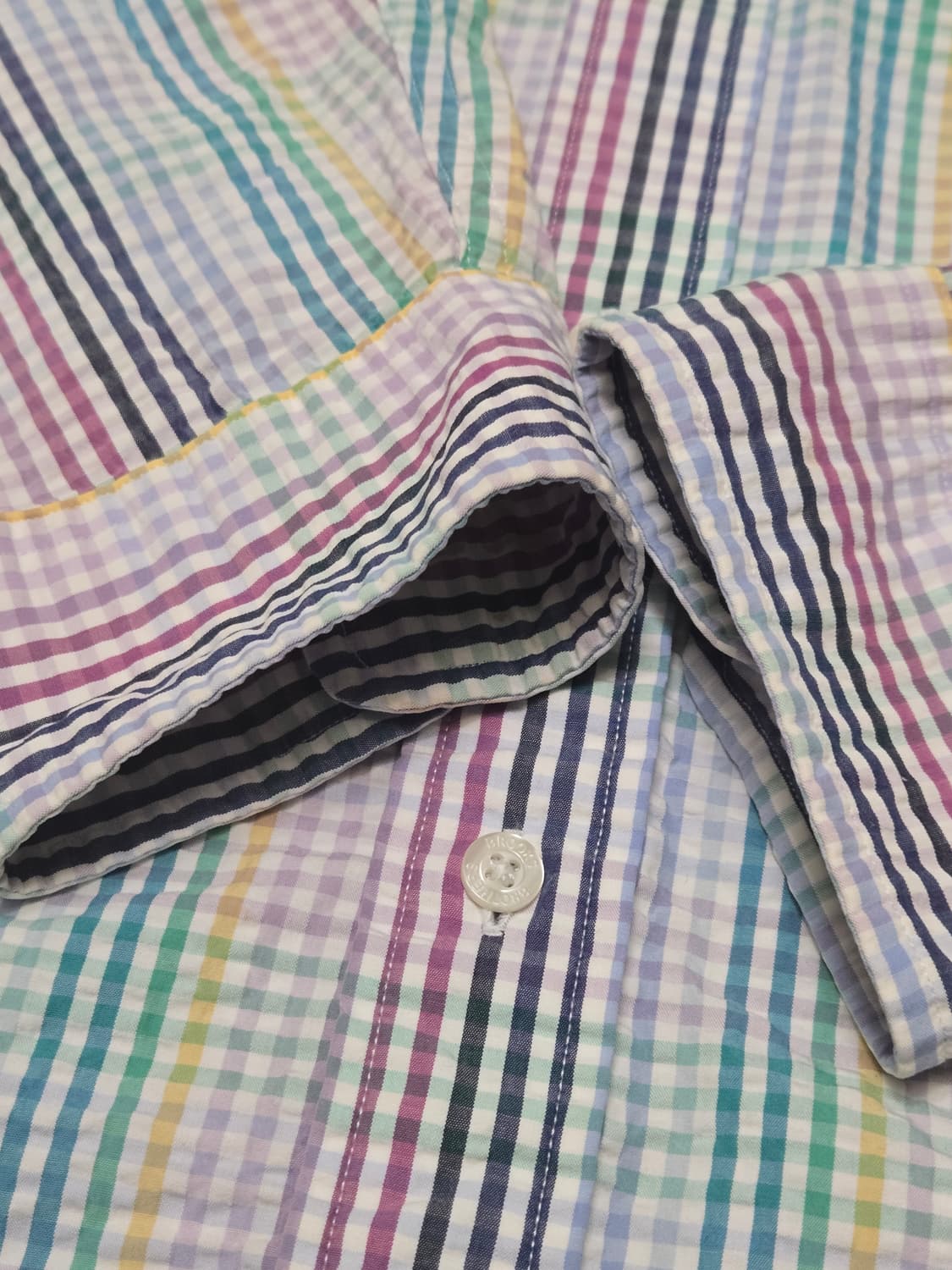 브룩스브라더스 멀티 체크 시어서커 셔츠 L 상품이미지5