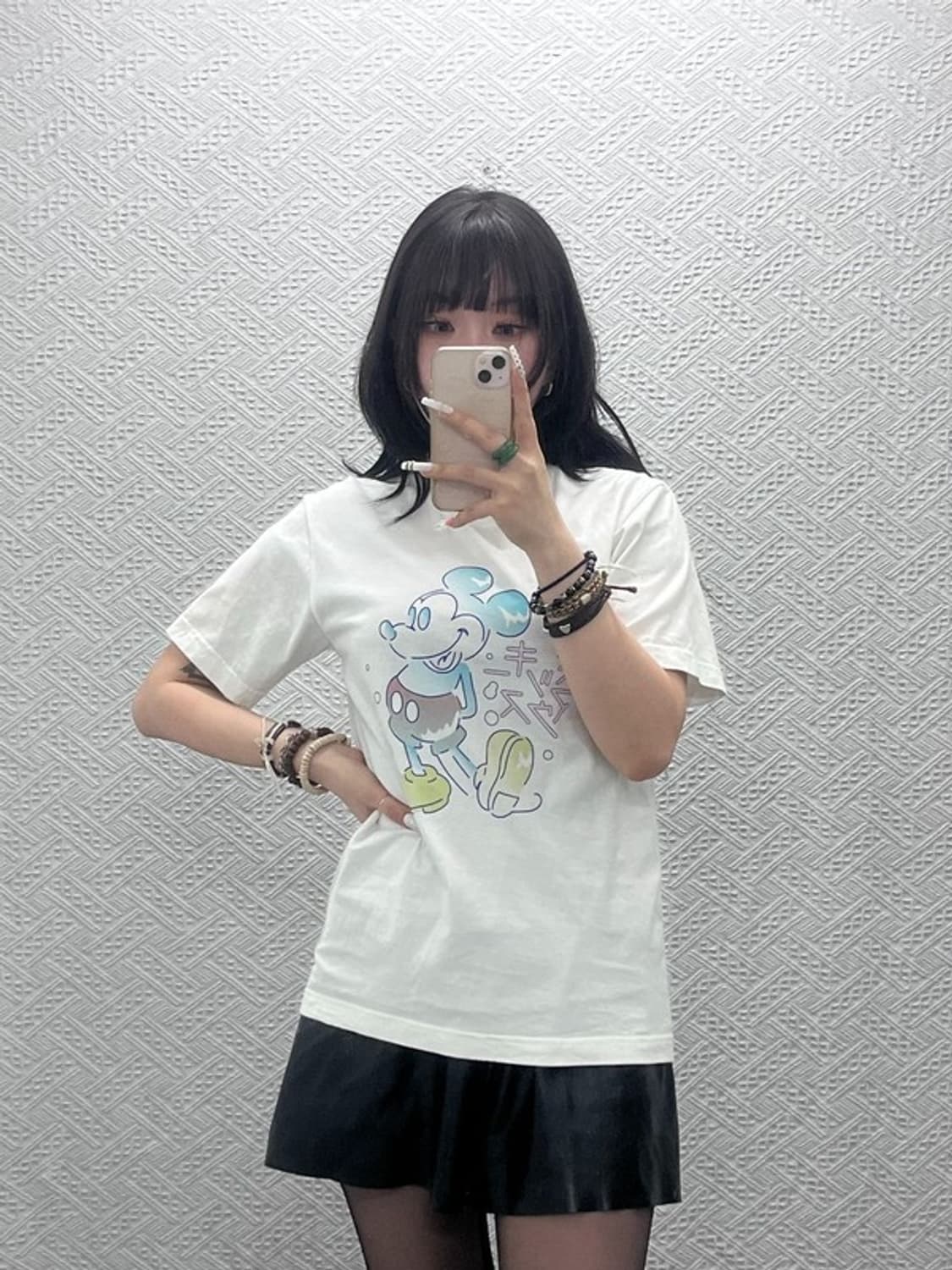 유니클로 빈티지 캐주얼 키치 디즈니 미키마우스 반팔티 S C10775 상품이미지2