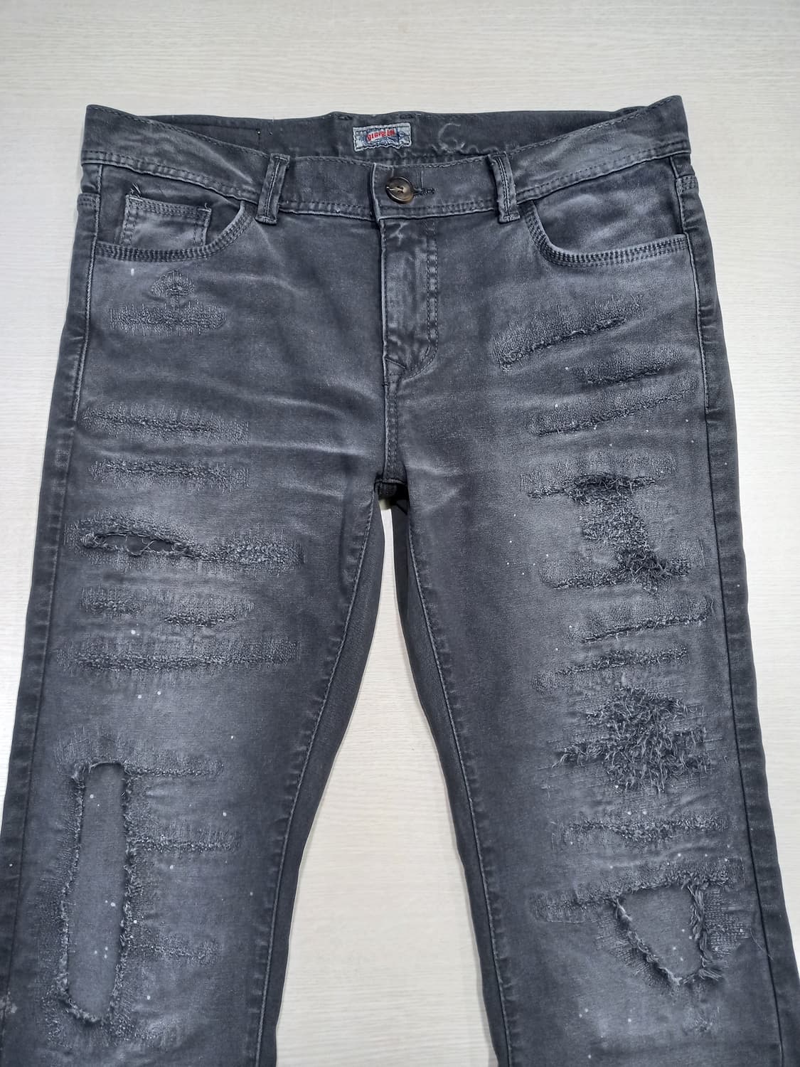 33 Digreen Kor 약골반 더티워싱 스판 슬림일자진 33-445 상품이미지3