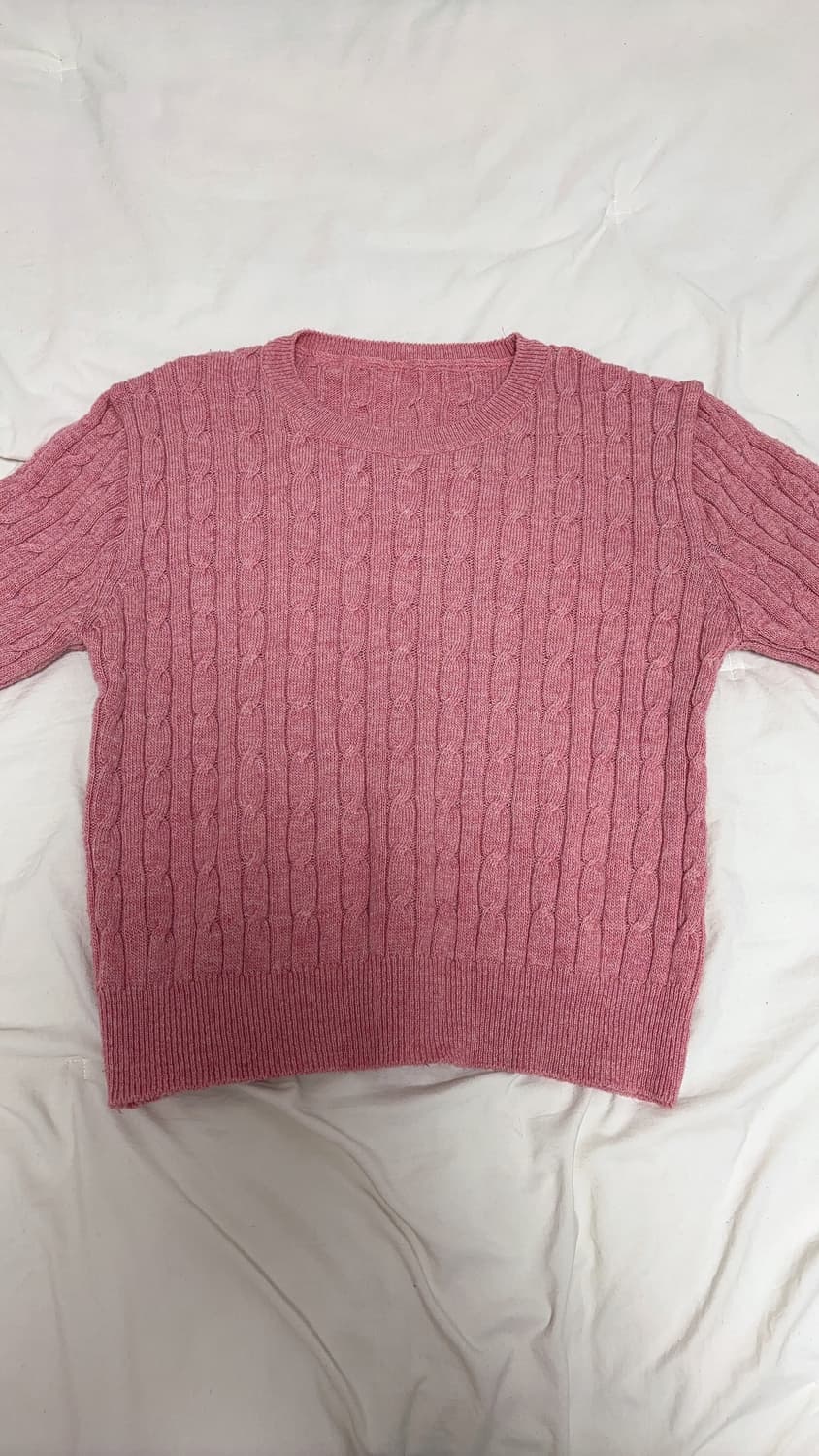 핑크반팔니트 상품이미지1