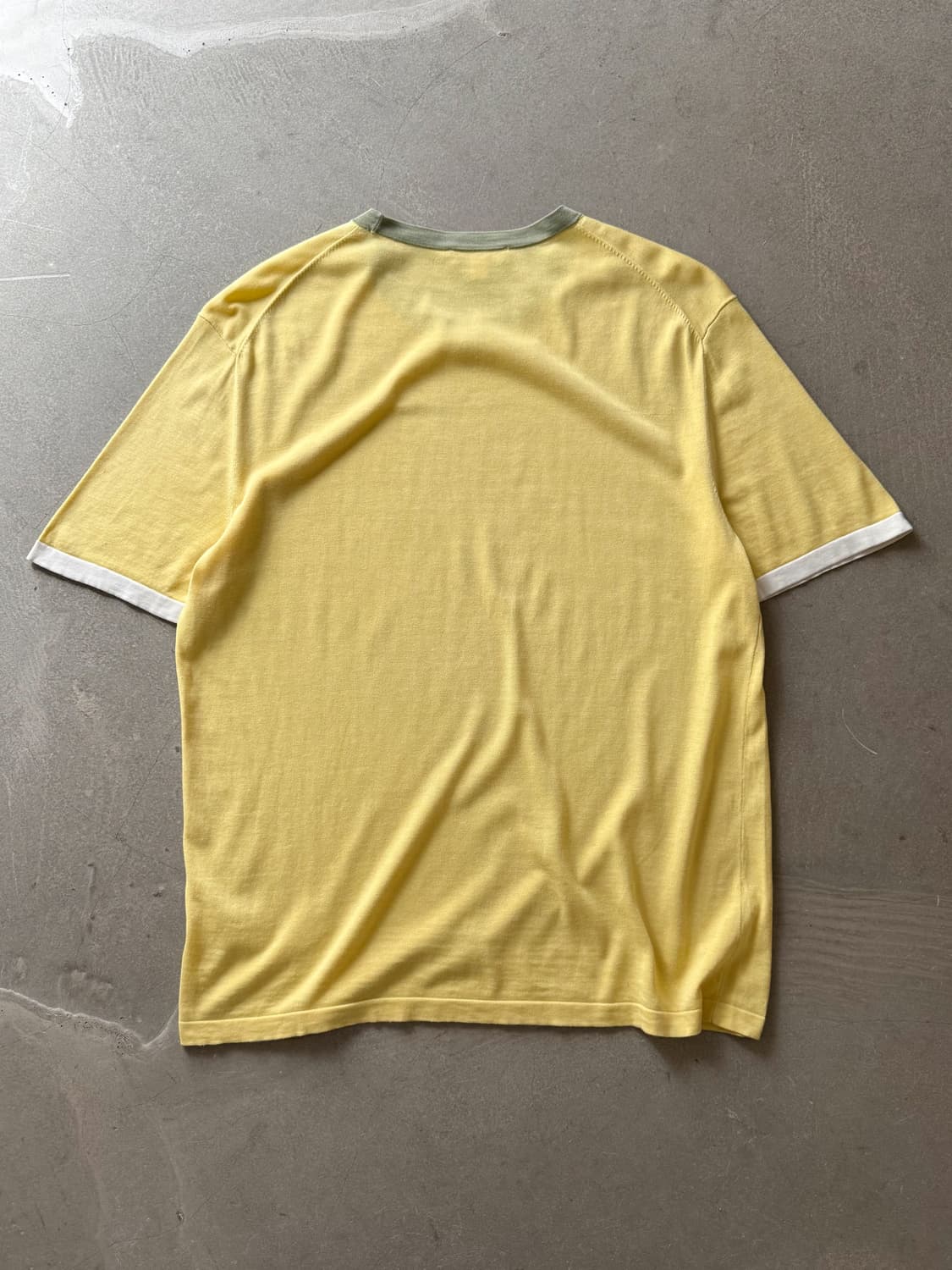 COS Yellow Silk Cotton Ringer Tee 상품이미지3