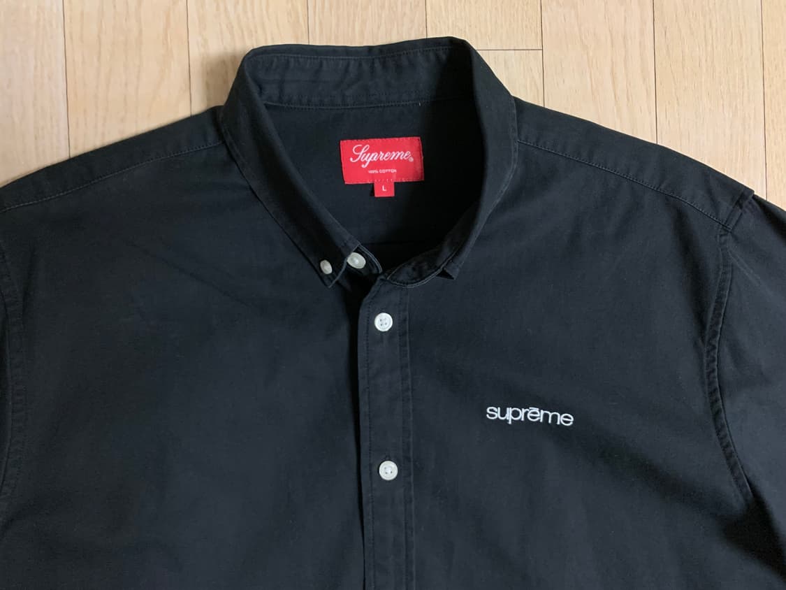 슈프림 트윌 셔츠 (L) 블랙 상품이미지3