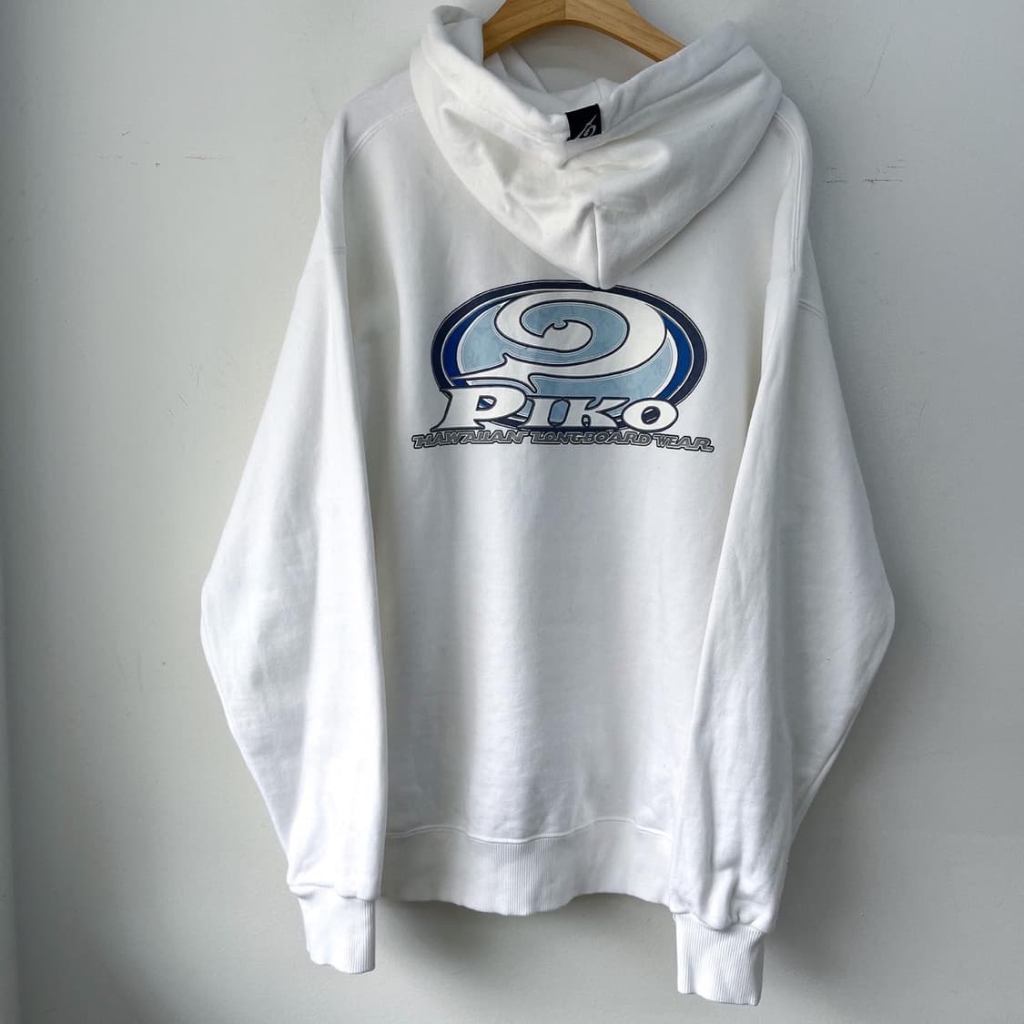 피코 빅 웨이브 로고 화이트 스웻 후드티 상품이미지6