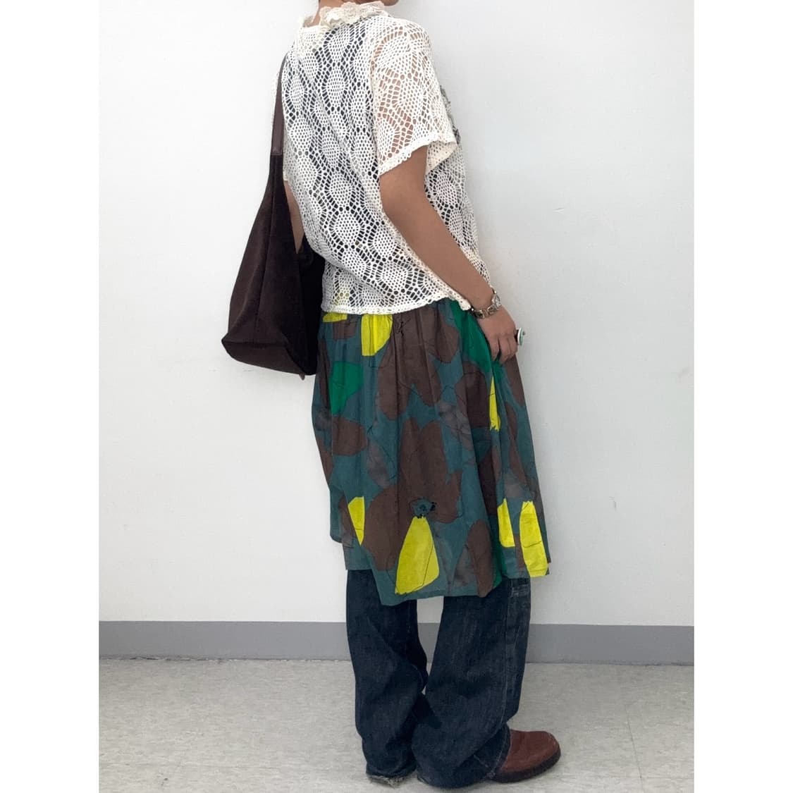 빈티지 아이보리 크로셰 반팔 상품이미지3