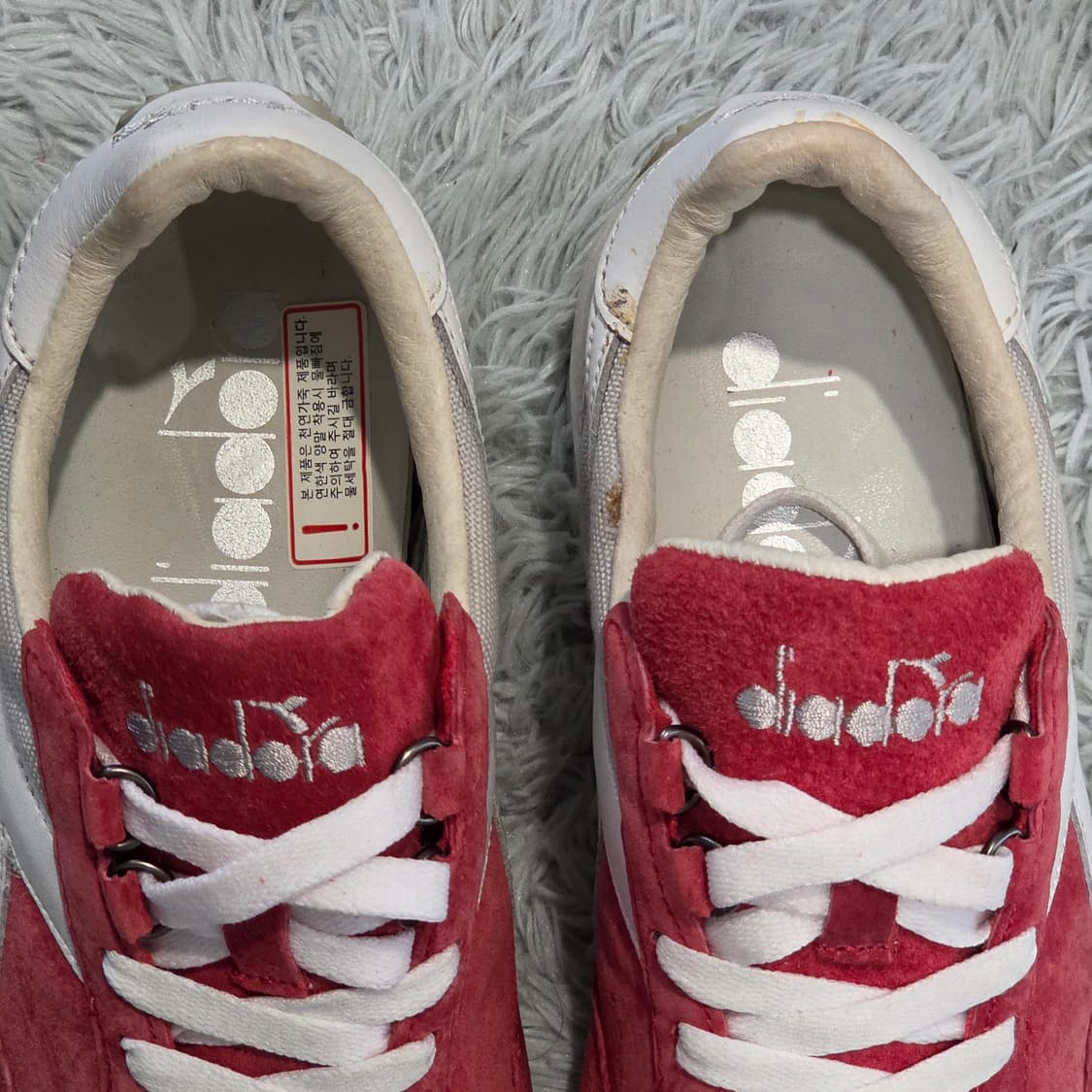 2q-10:디아도라 클래식 스웨이드 레드러닝스니커즈(240)-거의새거 상품이미지6