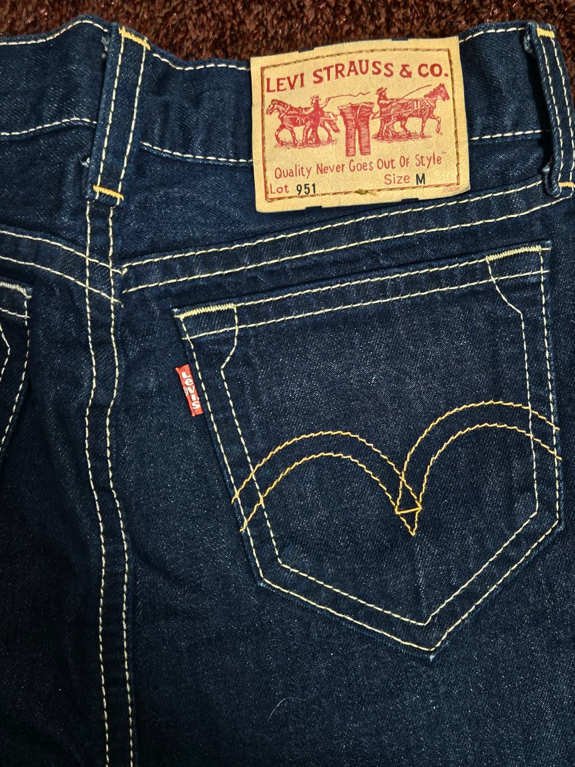 리바이스 생지 데님 진청 롱 스커트 M 상품이미지5