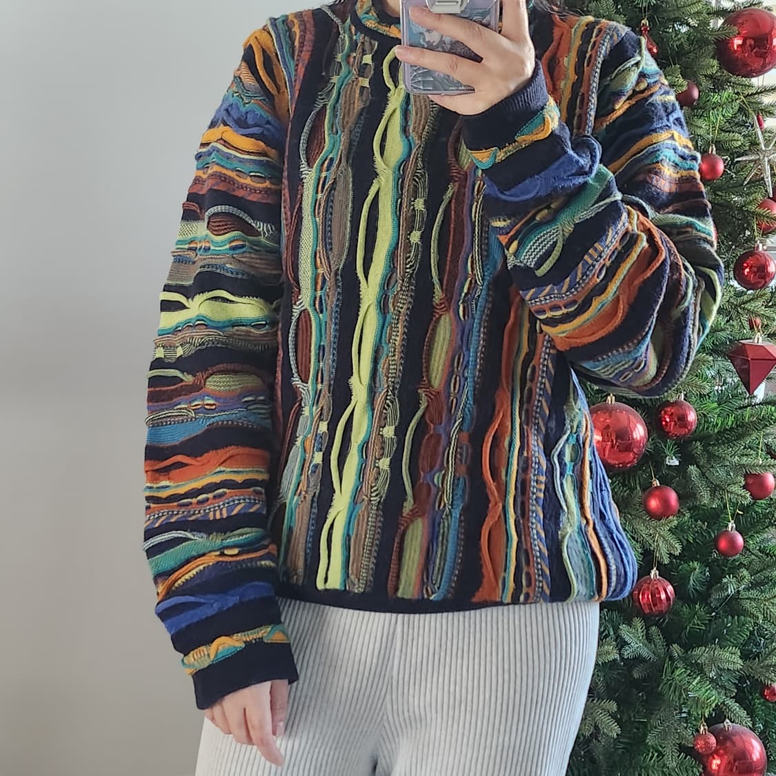 빈티지 케이블 니트 여성 쿠지스타일 상품이미지2