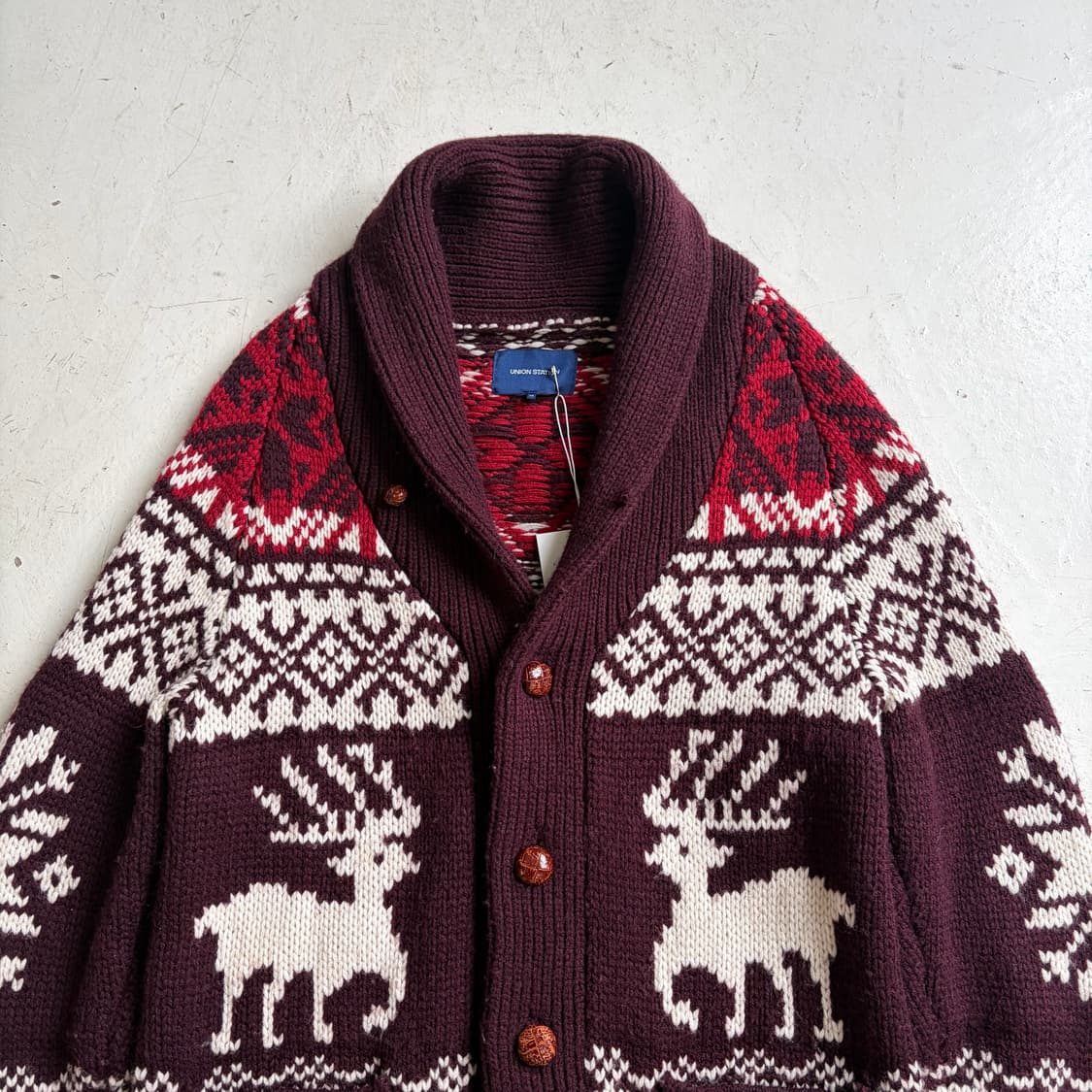 Union Station 빈티지 코위찬 가디건 M 상품이미지2