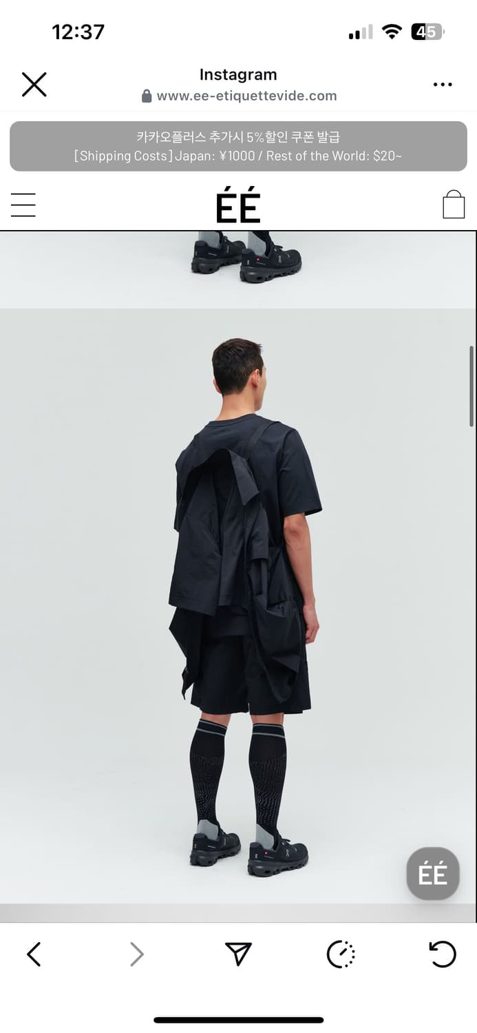 EE NYLON ZIP SHIRT BLACK 상품이미지2