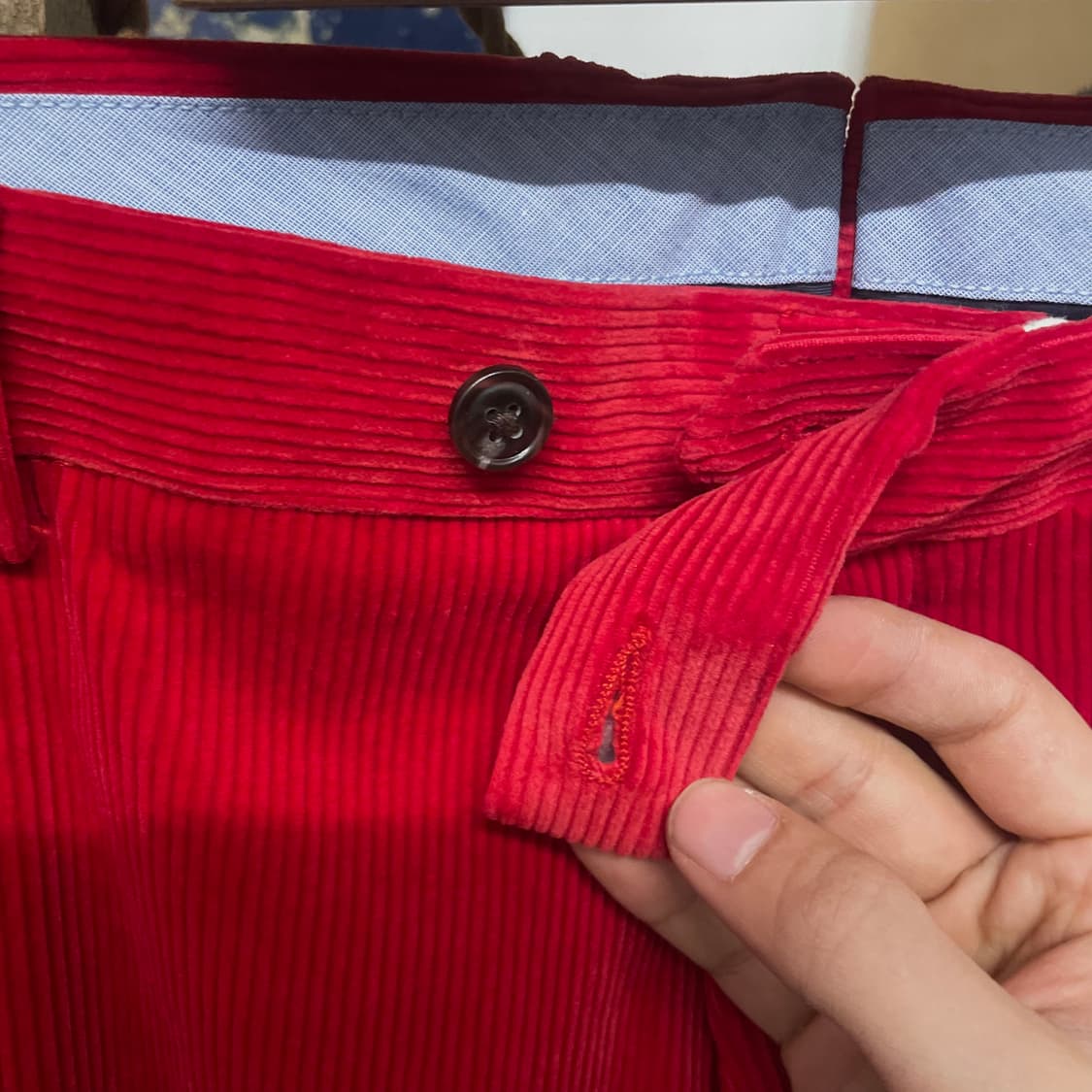 폴로 랄프로렌 데드스탁 레드 슬림 핏 코듀로이 팬츠 N299 상품이미지5