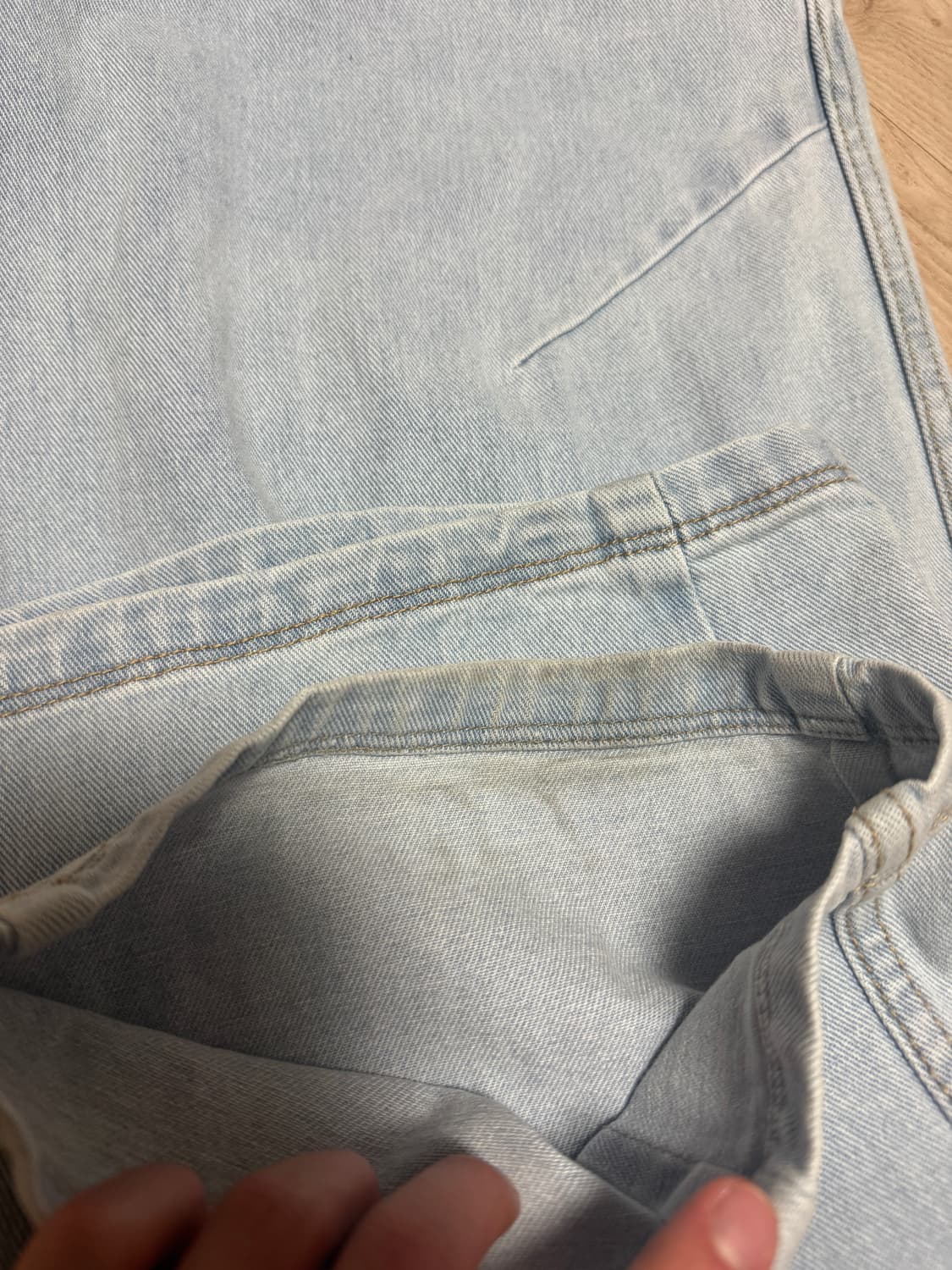 더콜디스트모먼트 ethnic denim pants 연청 와이드 데님 상품이미지5