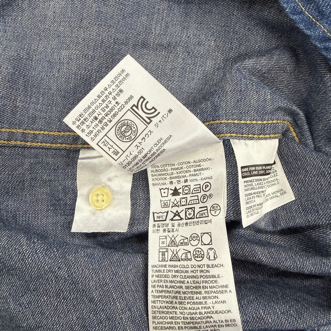 (M)리바이스 Levis 웨스턴 데님 셔츠 상품이미지3