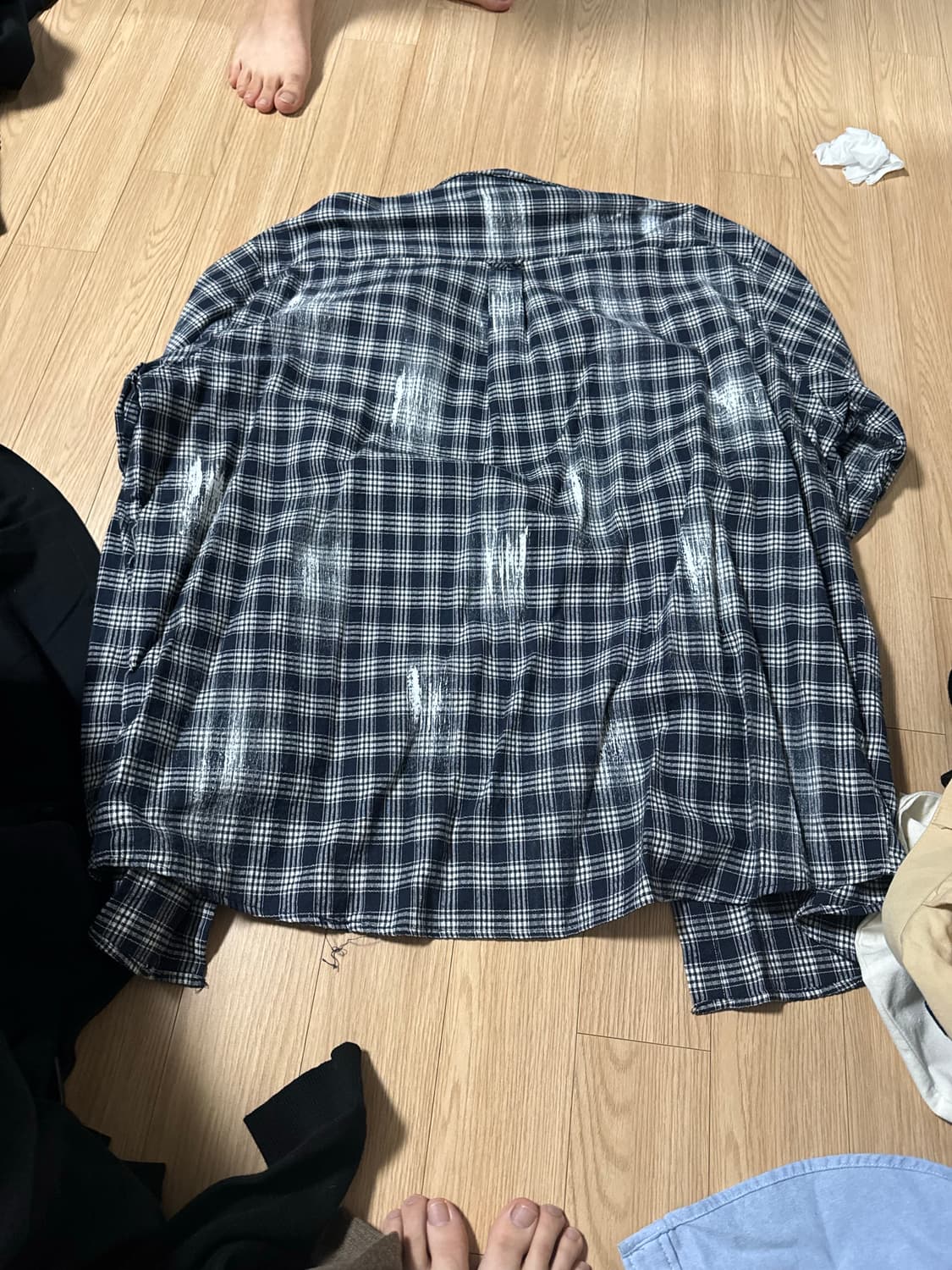 논플로어 페인터스 오버 셔츠 M사이즈 네이비 상품이미지2