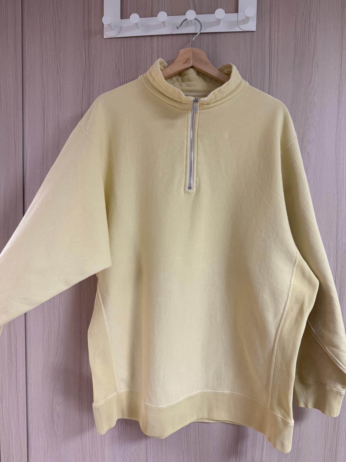 [5] 캡틴선샤인 26ss 수빈 스웨트 하프집 풀오버 옐로우 상품이미지3