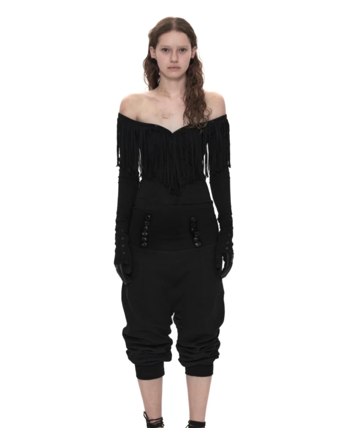 604 FRINGED BUTTON SLIM TEE  상품이미지2