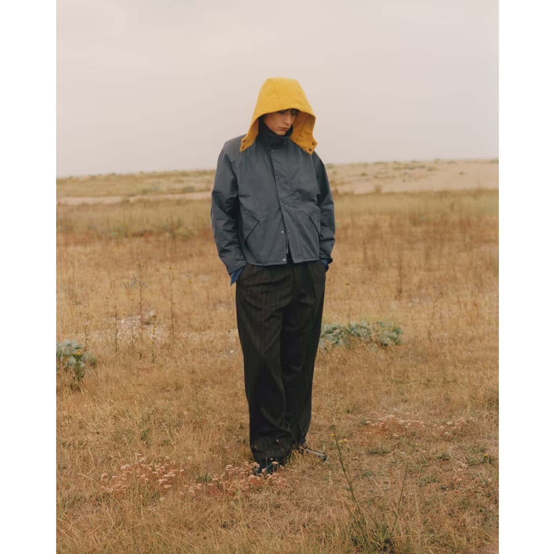 [38] 바버 X 캡틴선샤인 숏 크루저 자켓 그레이 왁스자켓 상품이미지6