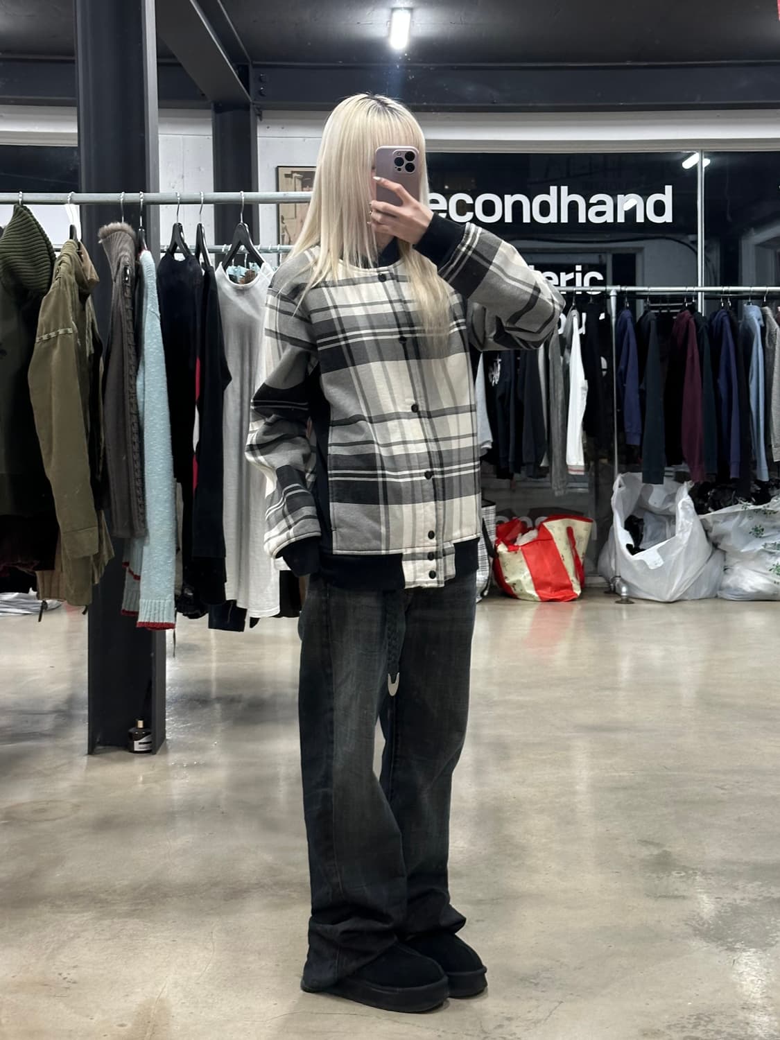 슈프림 14FW 플루이드 체크 바시티 상품이미지2