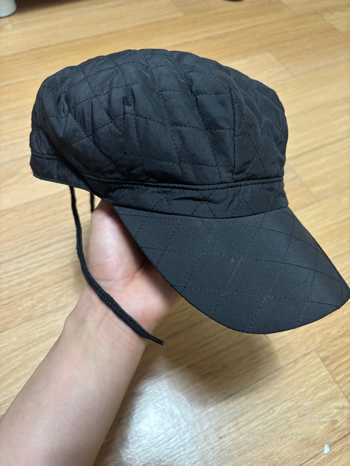본더치 블랙 퀼팅 모자 상품이미지3