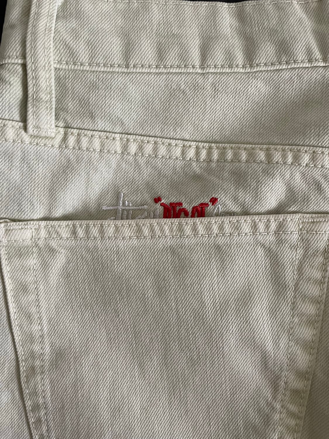  STUSSY DOUBLE DYE BIG 'OL JEAN - CREAM 상품이미지3