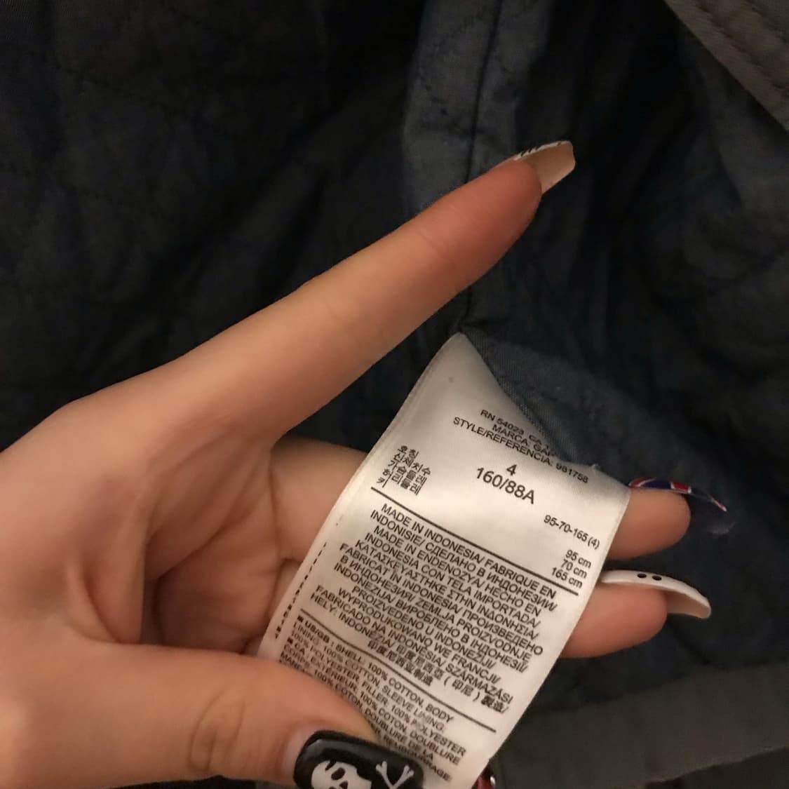 GAP 갭 갸루 고딕 펑크 카키 누빔 자켓 상품이미지7