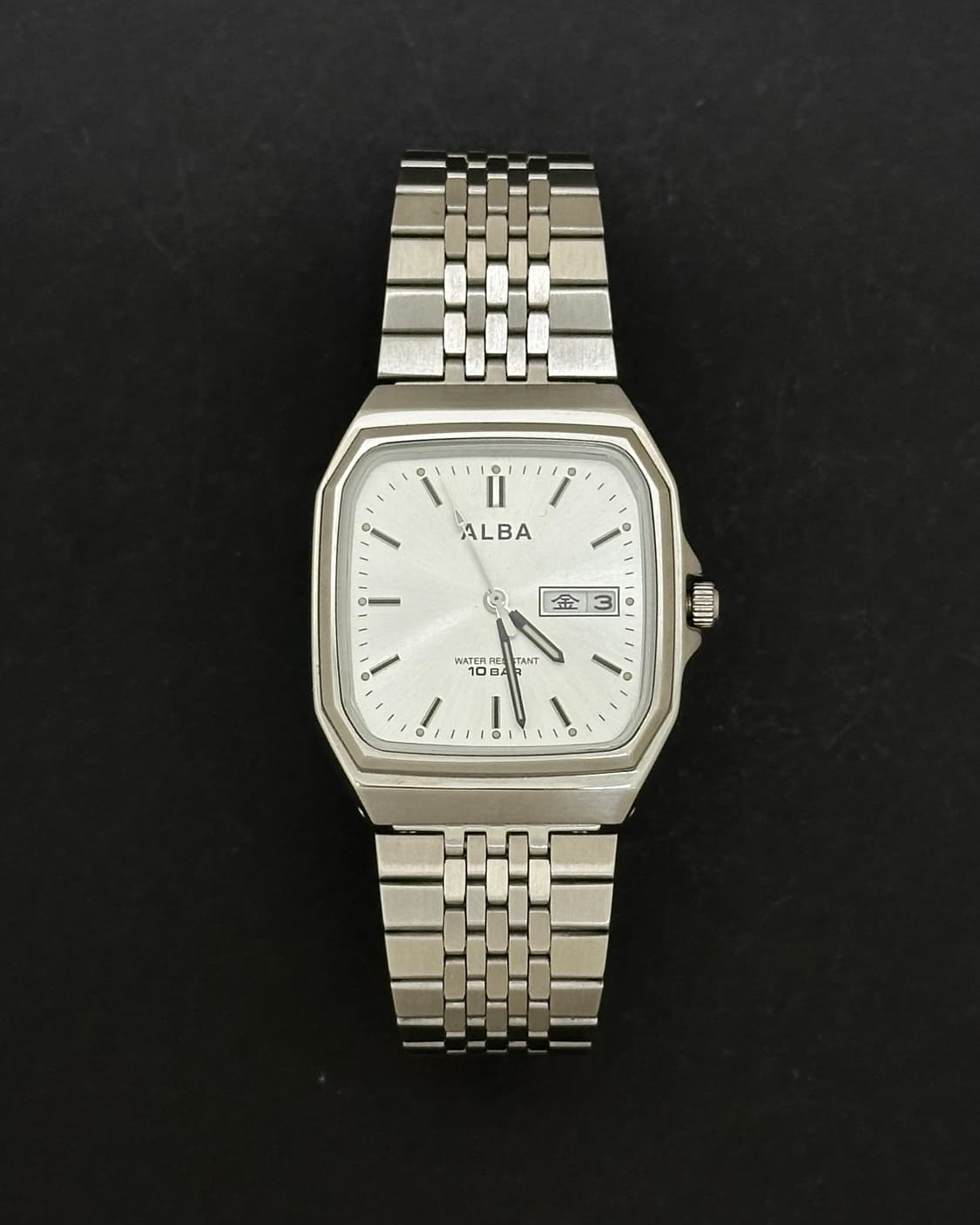 세이코 알바 실버 옥타곤 쿼츠 시계 상품이미지2