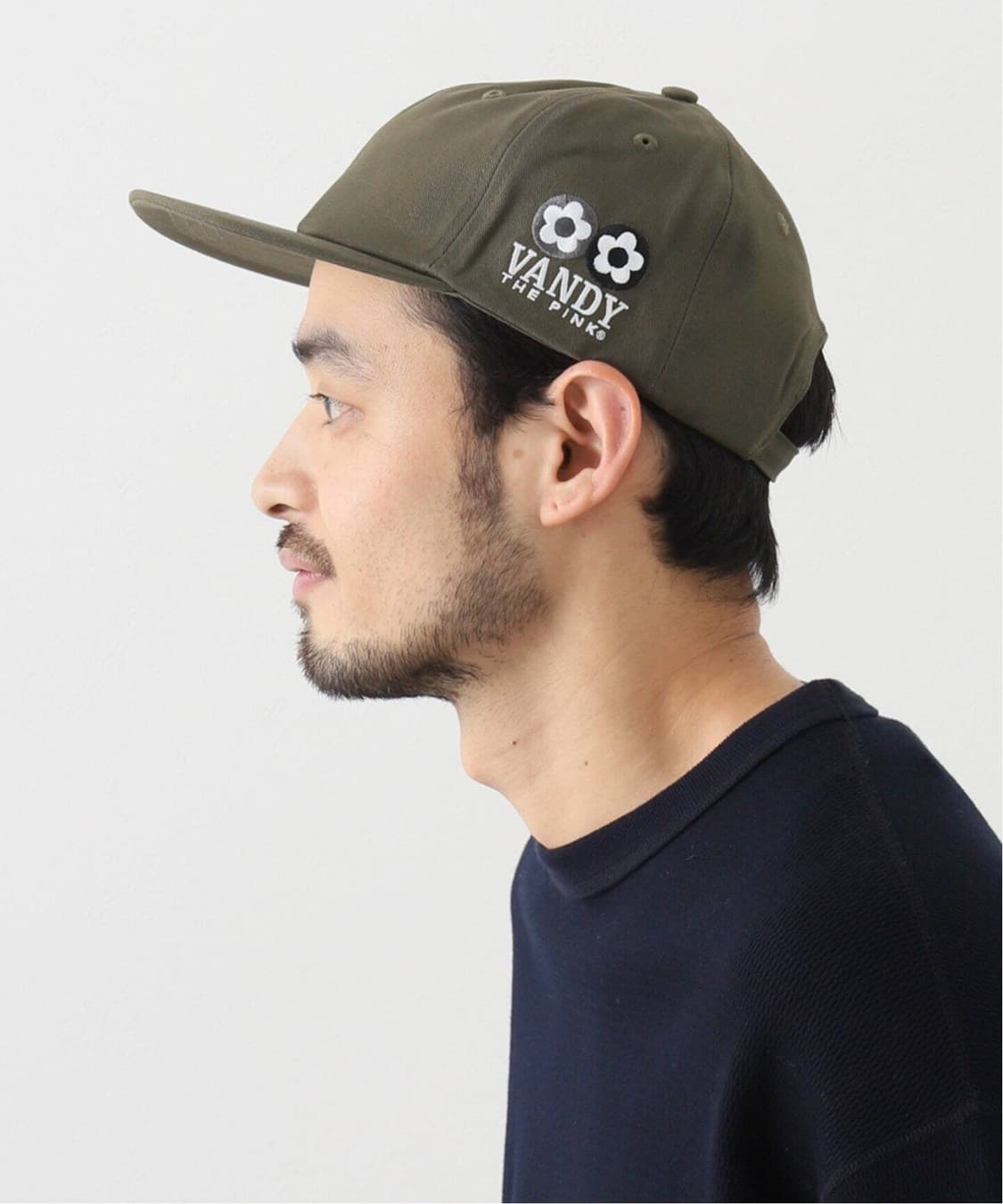 반디더핑크 사이드 로고 트윌 캡 올리브 상품이미지2