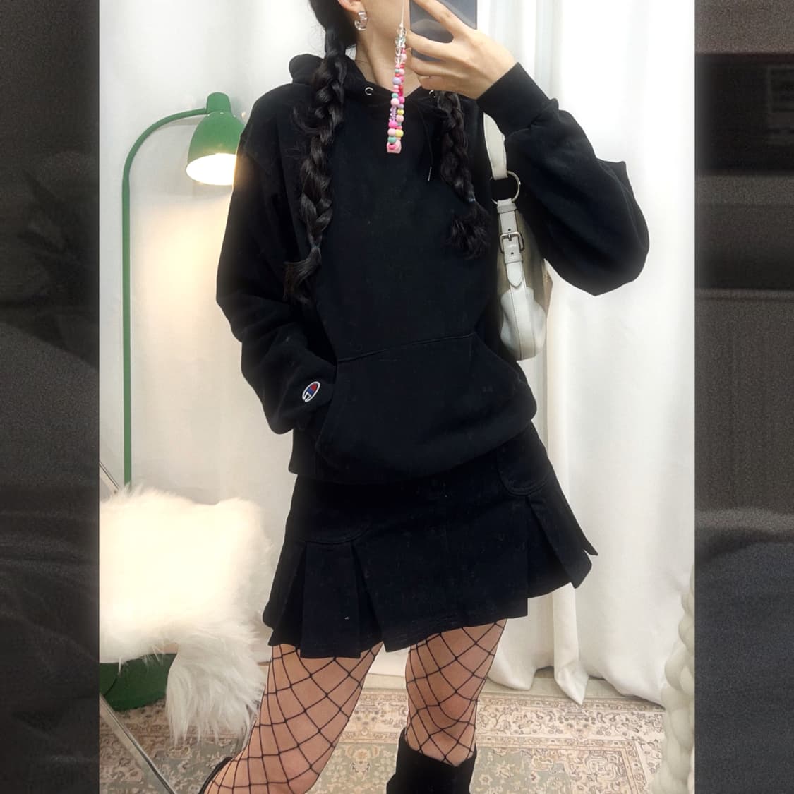 챔피온 블랙 후드티 상품이미지4