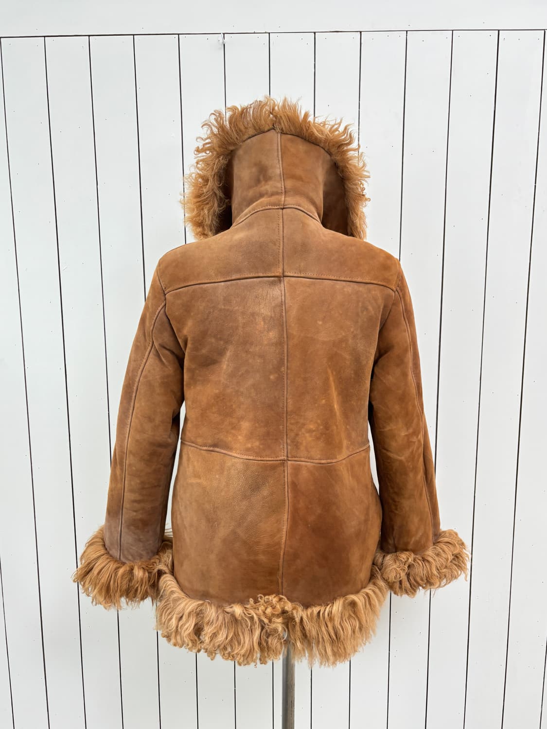 리버시블 브라운 양모 무스탕 상품이미지8