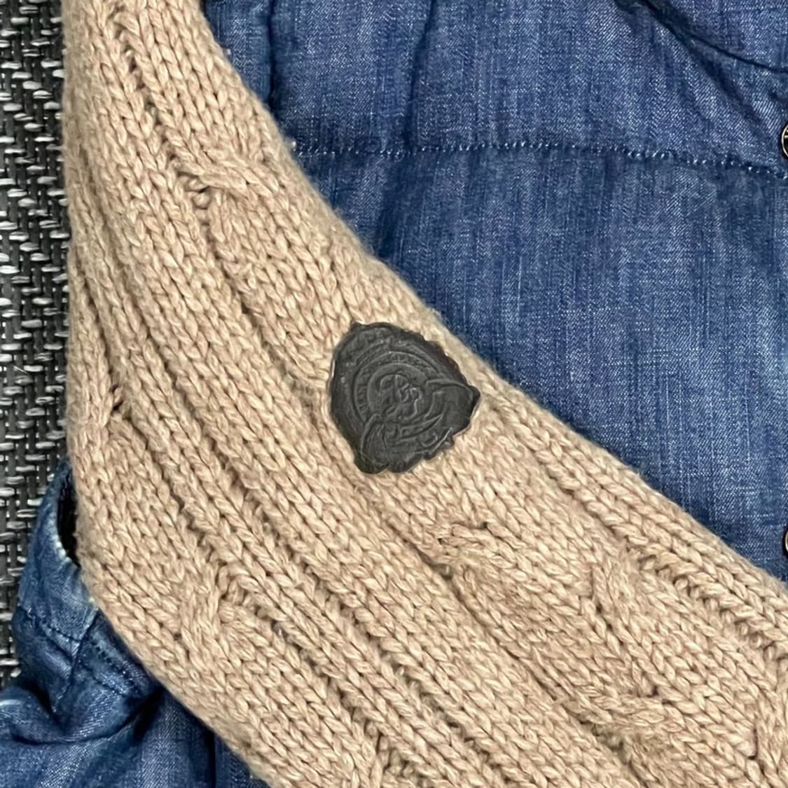 빈폴 니트 슬리브 데님 패딩 v1167  상품이미지6