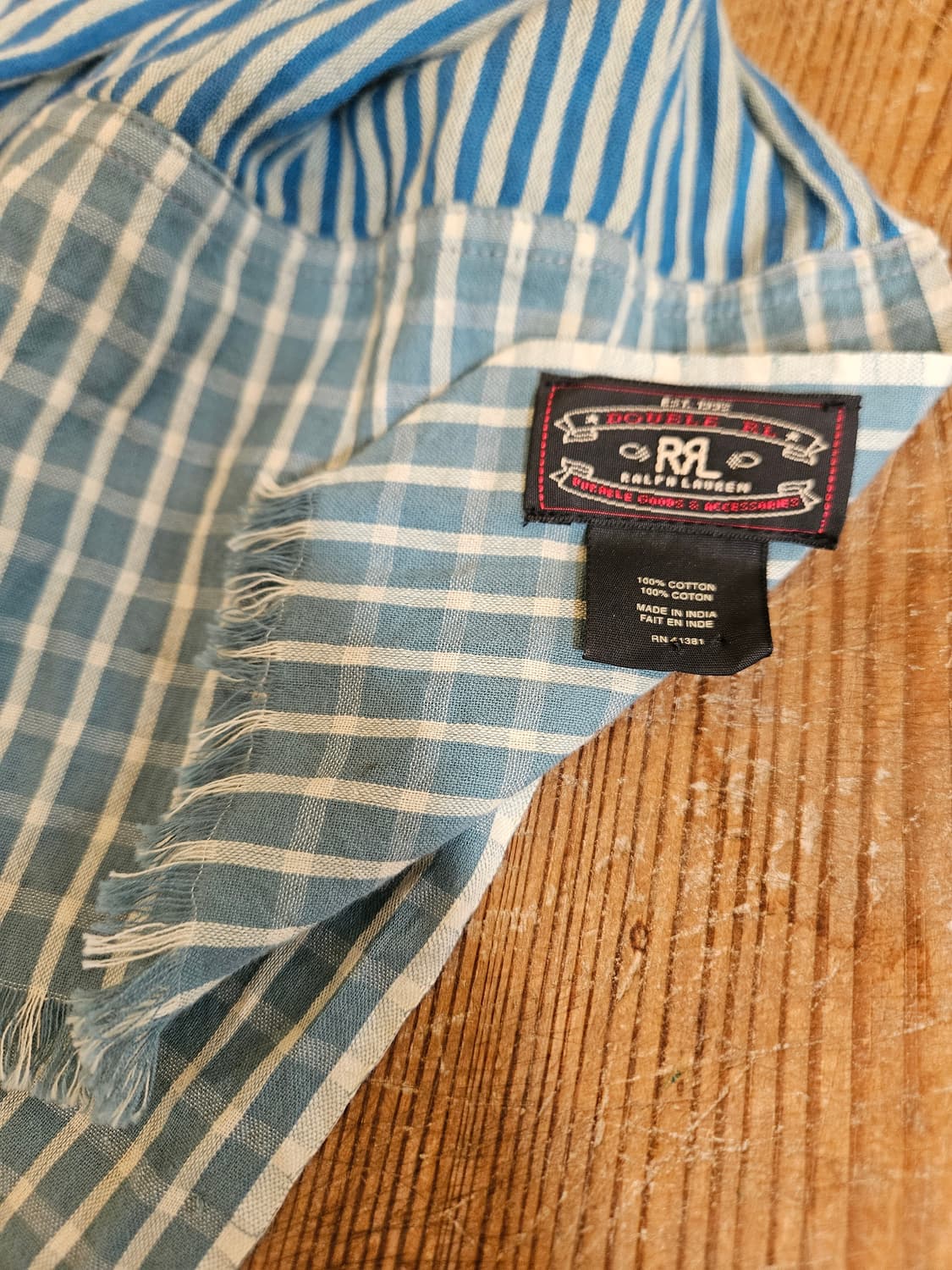 더블알엘 인디고 코튼 머플러  상품이미지3