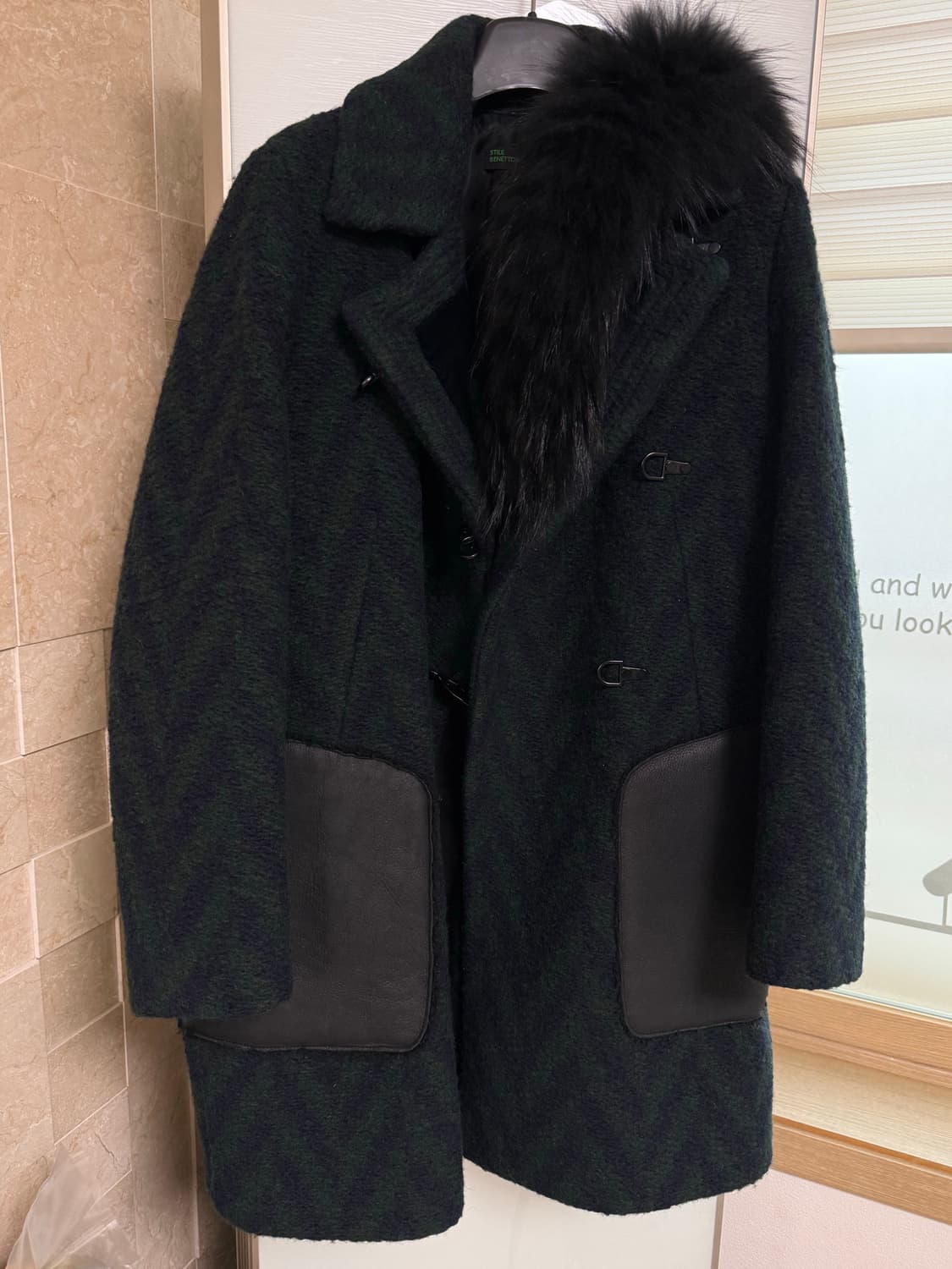 베네통 단종 희귀 울 헤링본 그린 자켓 A급 상품이미지8