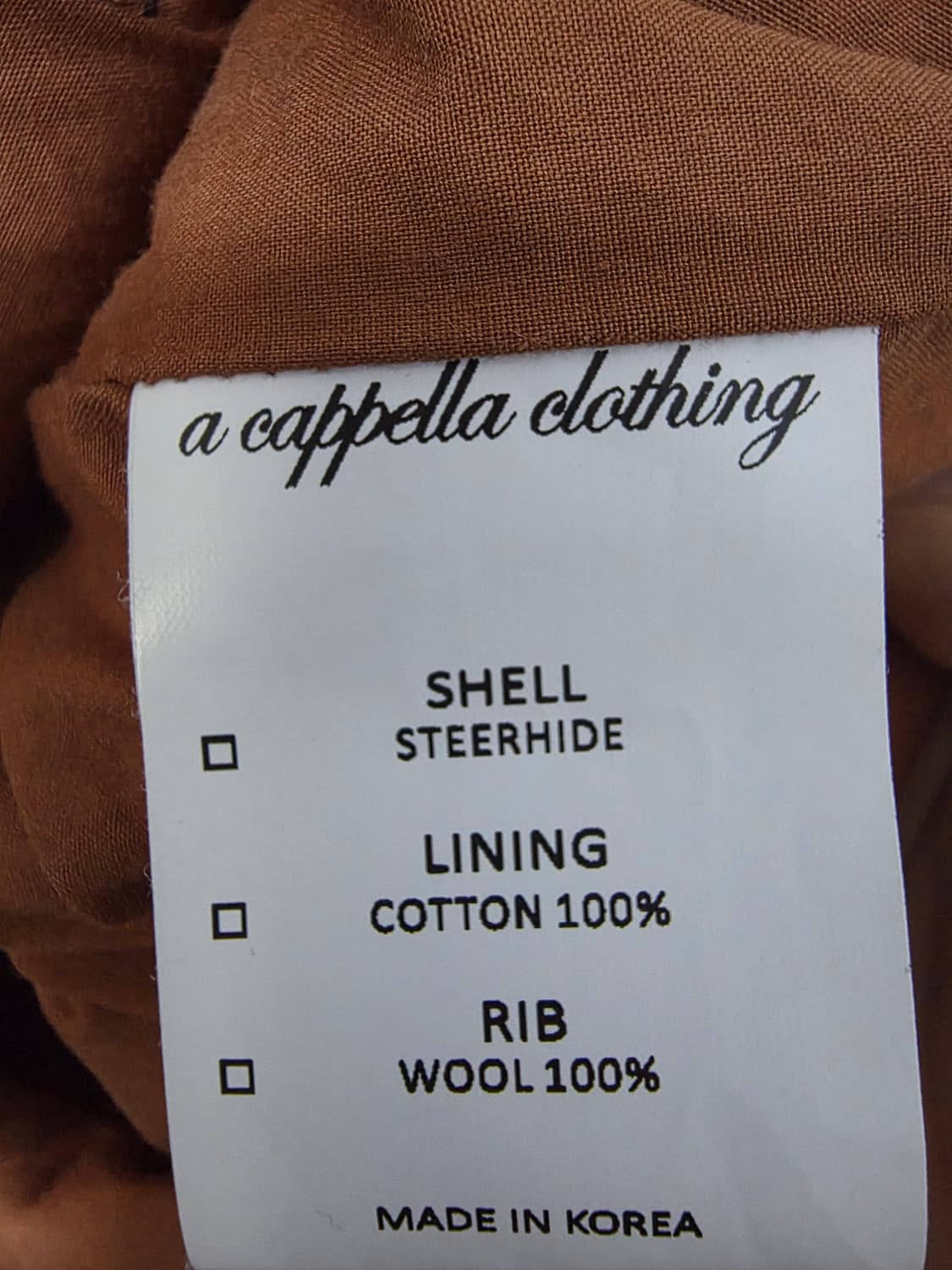 아카펠라클로딩 A-1 자켓 스티어하이드 lot.554 40사이즈 상품이미지4