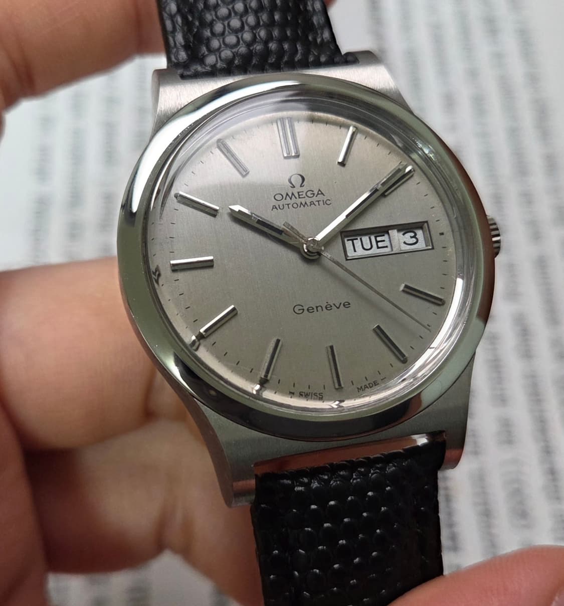 빈티지 오메가 제네브 오리지널 실버판 데이데이트 오토매틱 상품이미지3