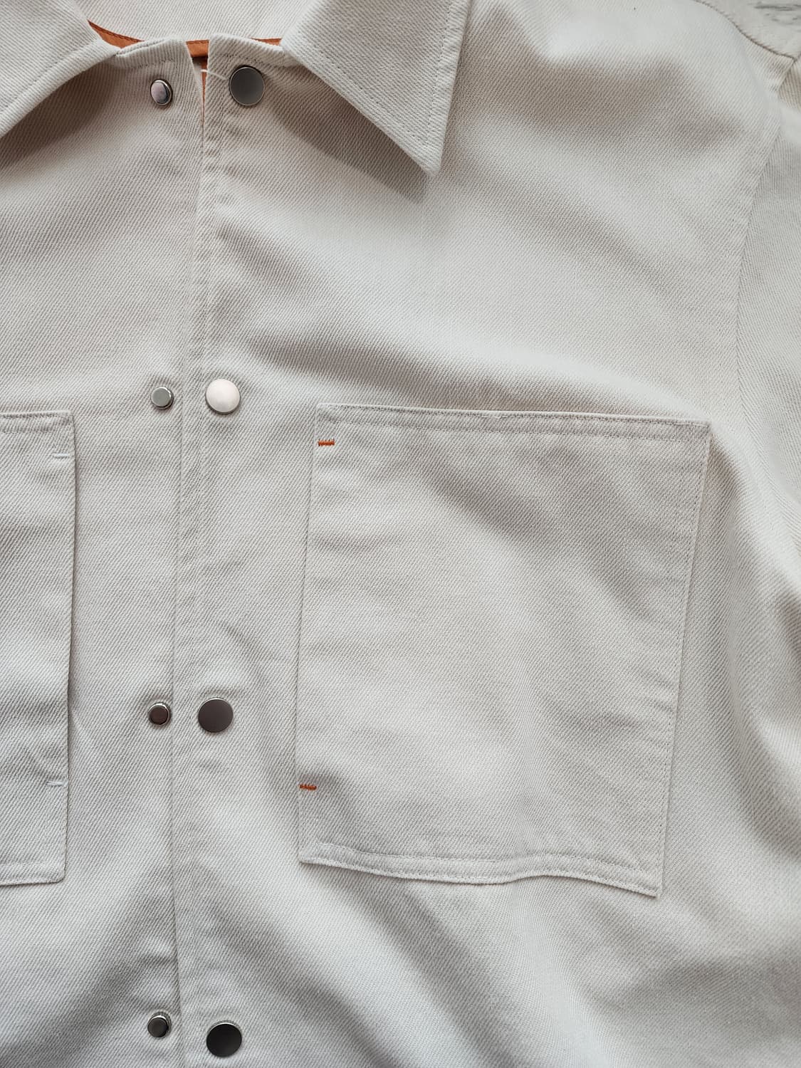 밈더워드로브 워크웨어 아이보리 데님 자켓 팜. 트러거 L(105~110) 상품이미지4